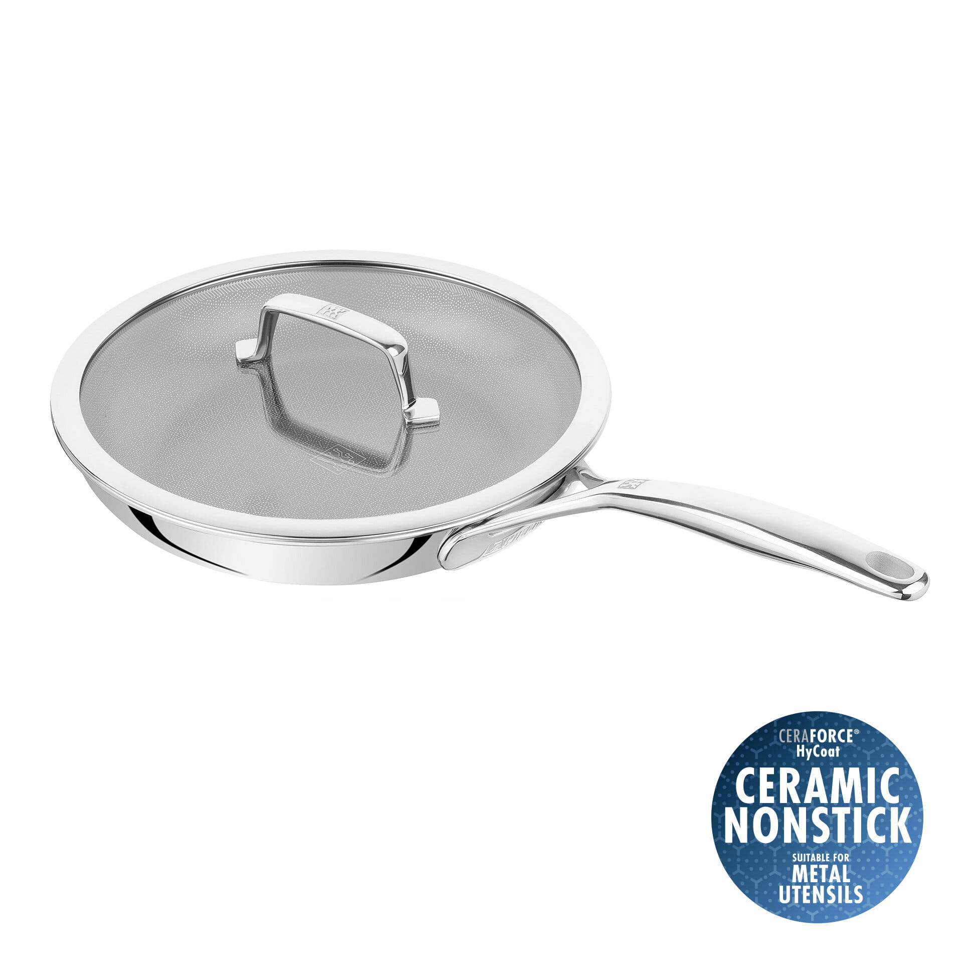 ZWILLING Peak Bratpfanne & Deckel 26cm - 18/10 Edelstahl & Keramische Antihaft-Beschichtung