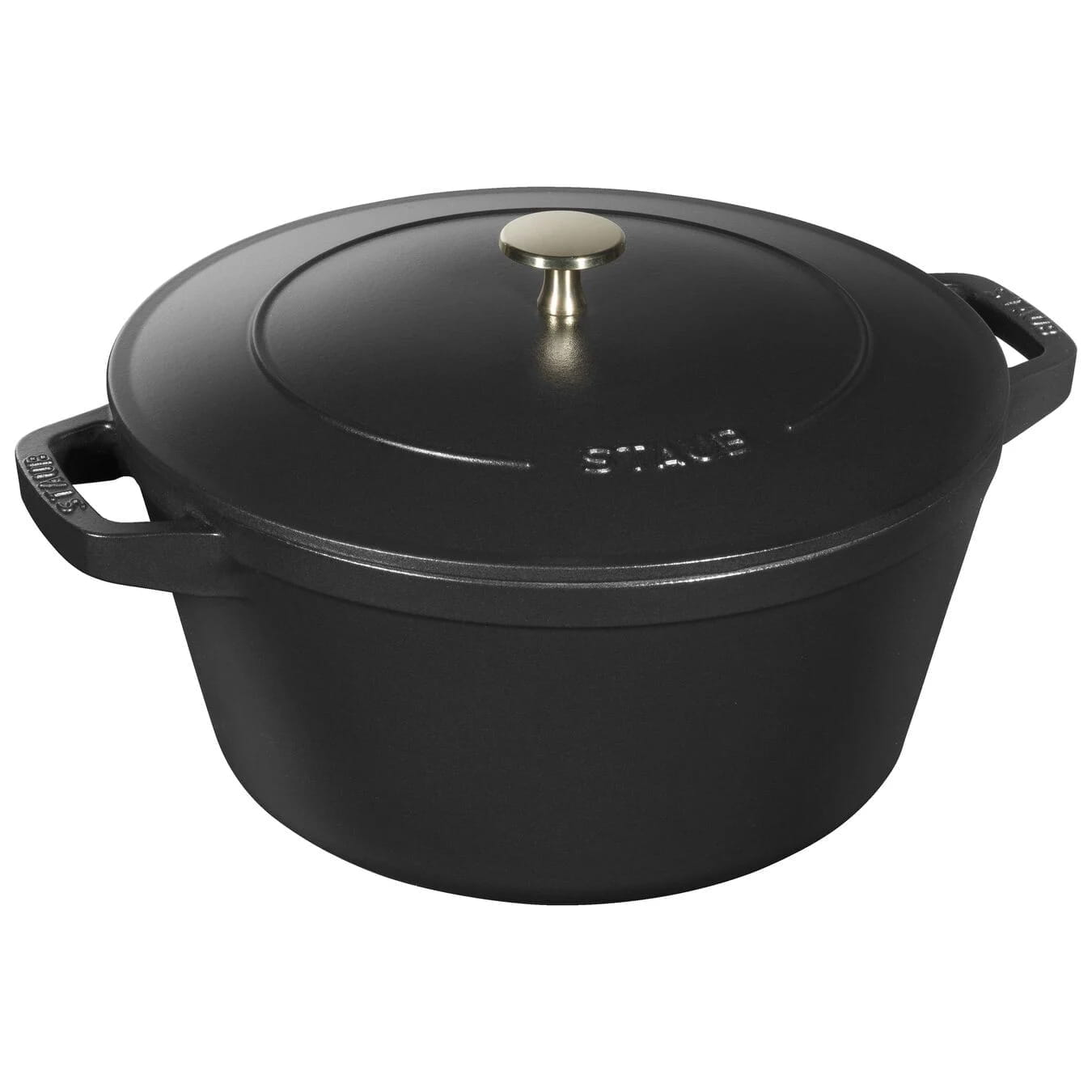 Staub Cocotte Kochtopfset 2-teilig Gusseisen rund 24 cm Schwarz