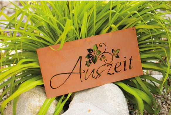 Ferrum Art Design Rost Gedichttafel "Auszeit"