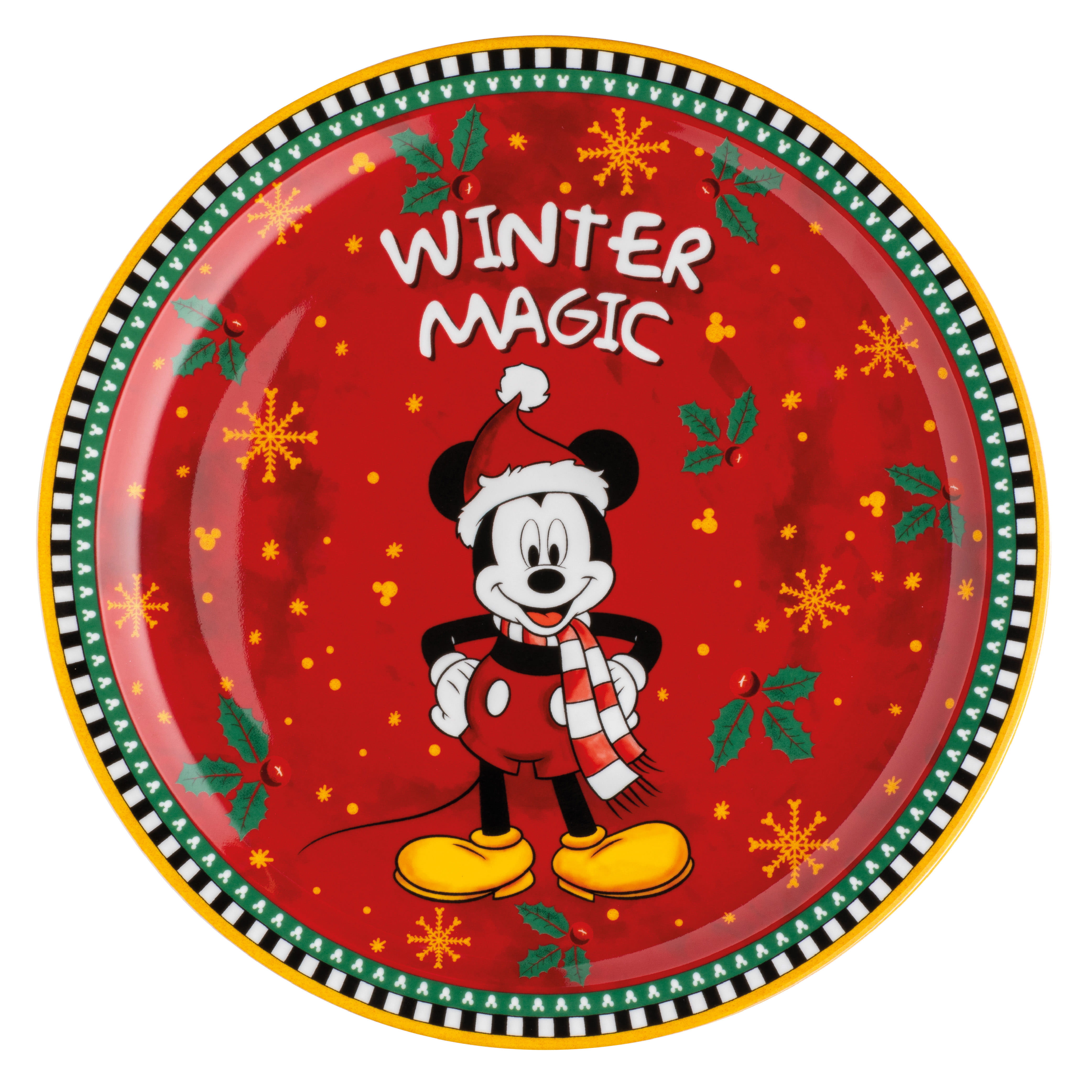 Gilde Disney Teller Mickey Mouse - Winter Magic - 31cm