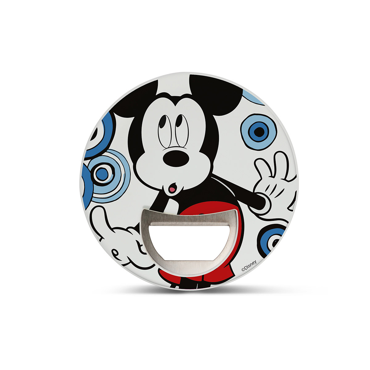 Gilde Disney Poly/Edelstahl Flaschenöffner "Mickey" forever & ever - Ø 9,5 cm