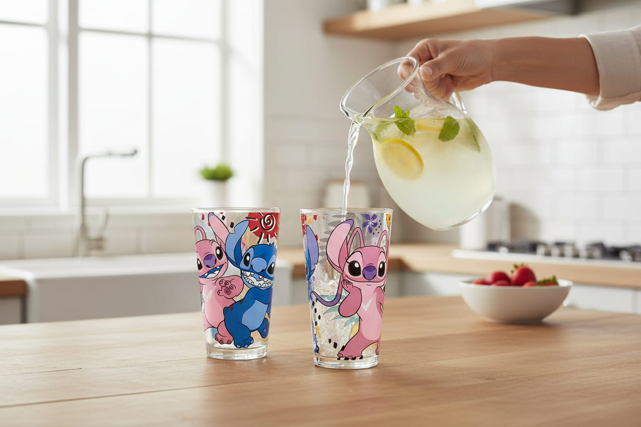 Gilde Disney Trinkgläser "Stitch & Angel" 2er Set