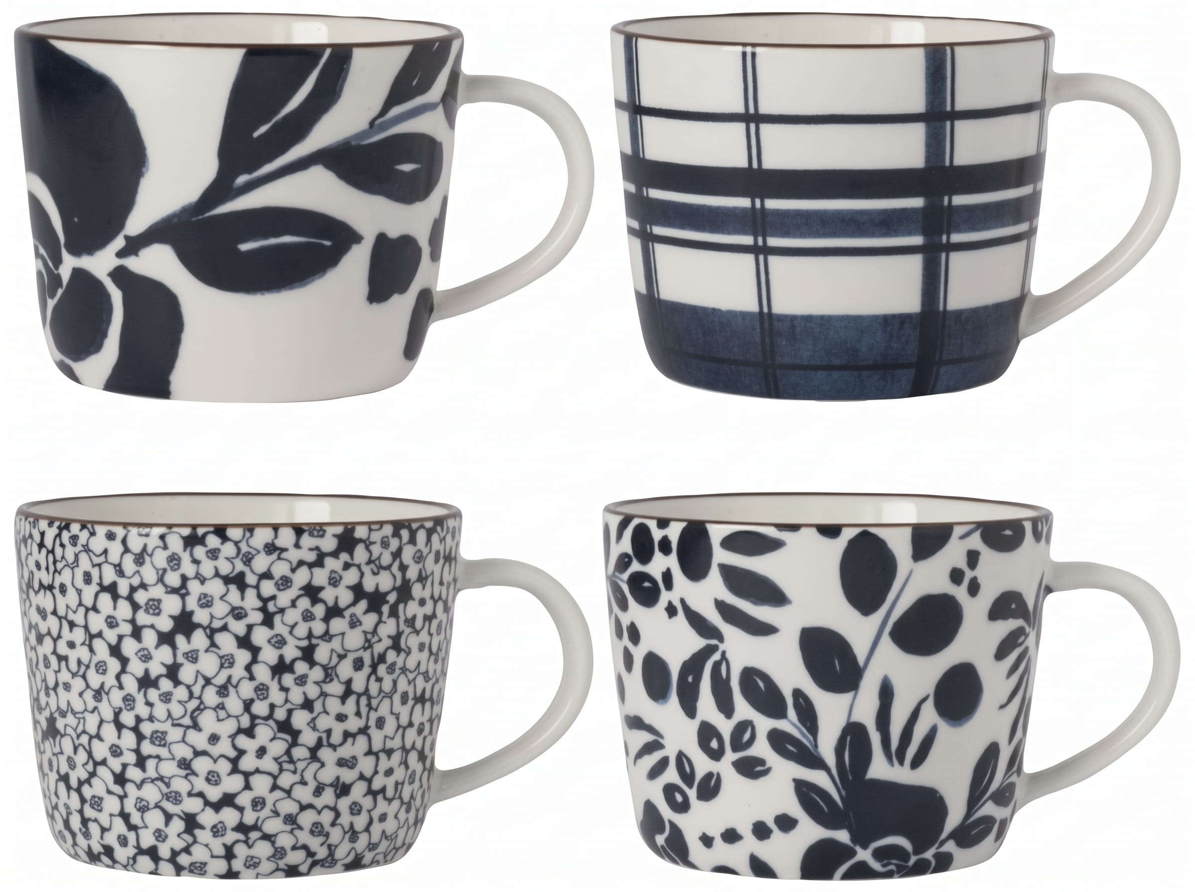 Dutch Floral Porzellan Blue Time Collection Geschenkset 4 Tassen sortiert