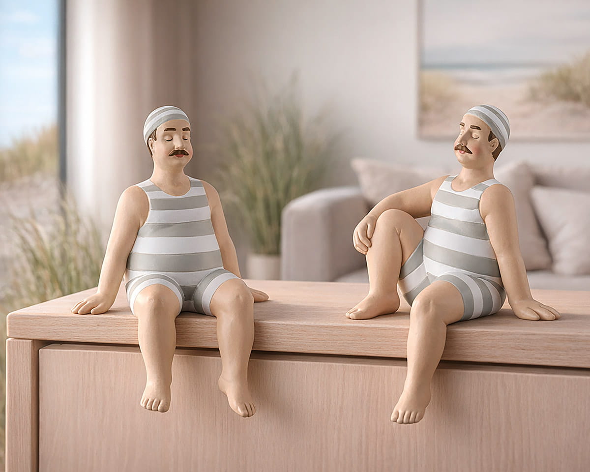Gilde Wassergeist "Benny", stehend, Weiß/Beige Lifestylefoto