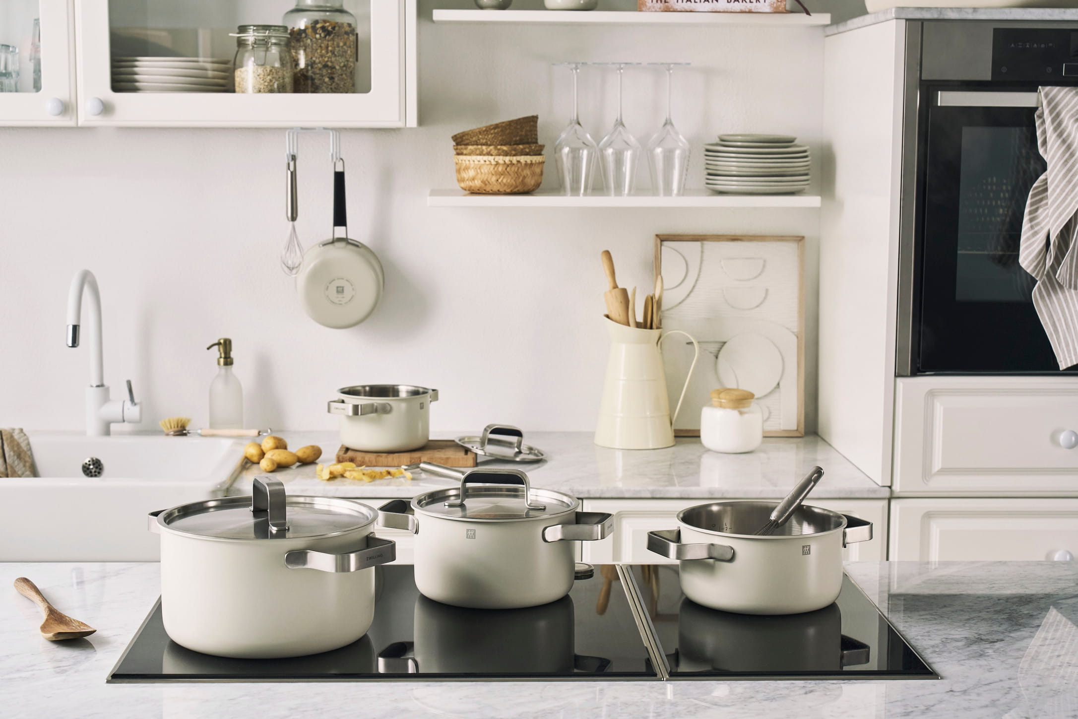 Zwilling Pure Kochgeschirrset, 5-tlg, Edelstahl,  Elfenbein