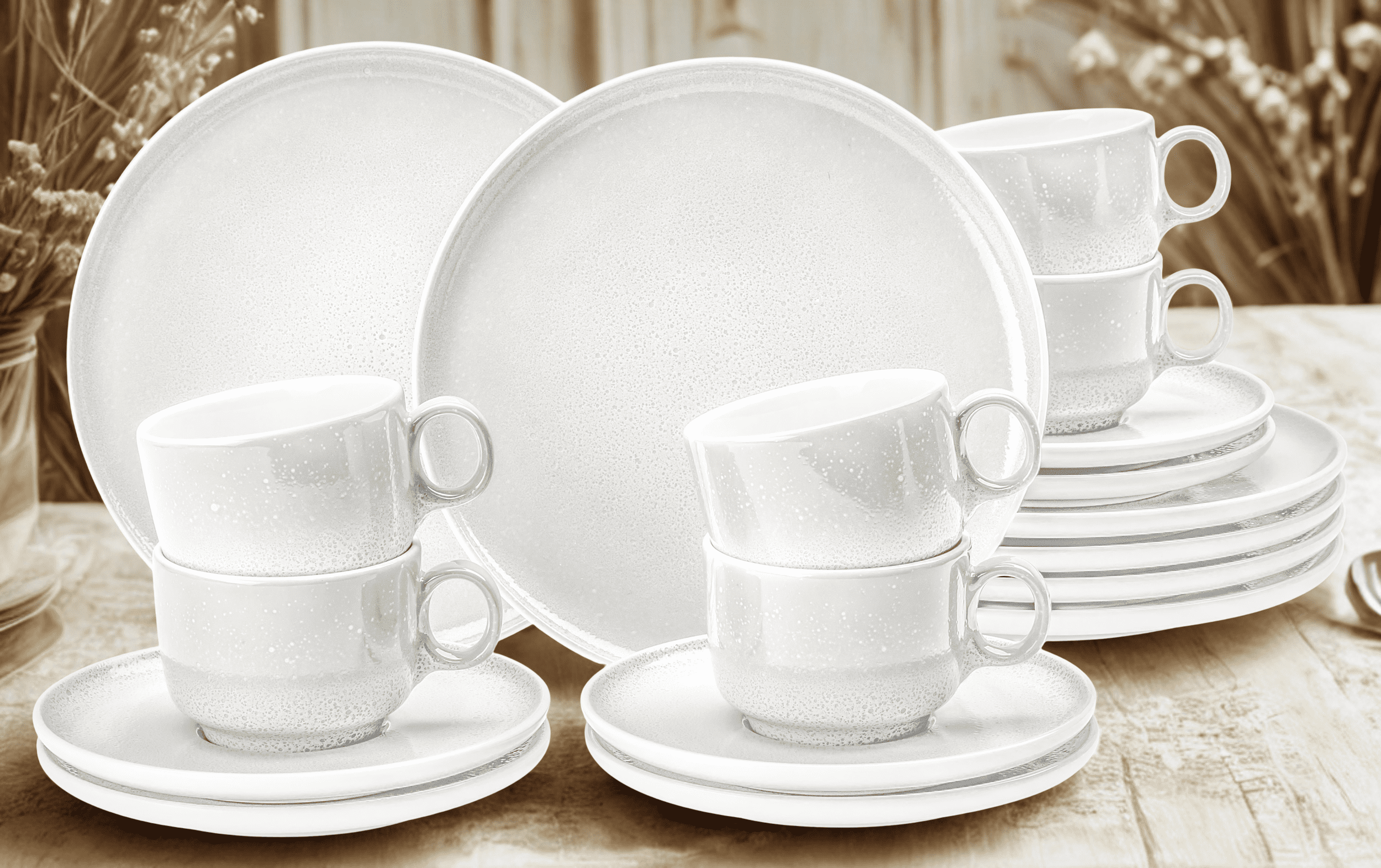 Seltmann Porzellan Sento Home Aura white Kaffeeservice 18-teilig