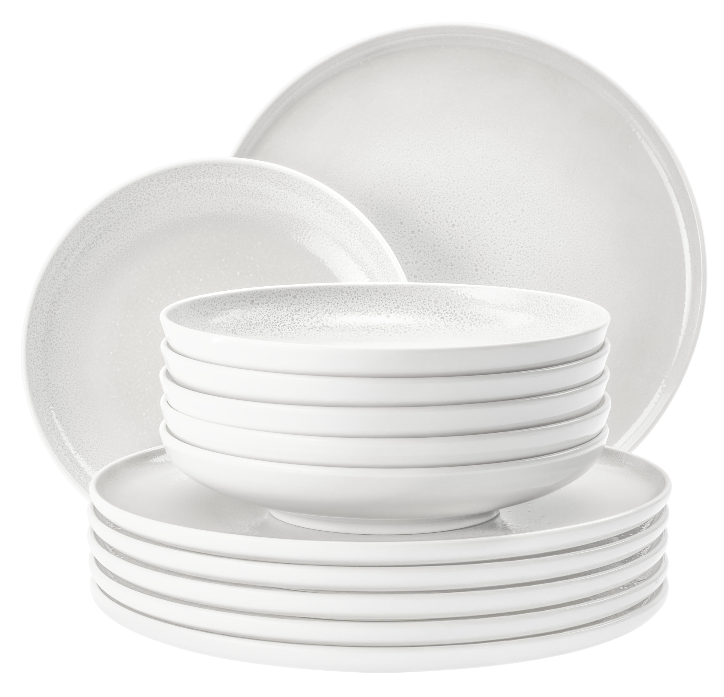 Seltmann Porzellan Sento Home Aura white Tafelservice 12-teilig