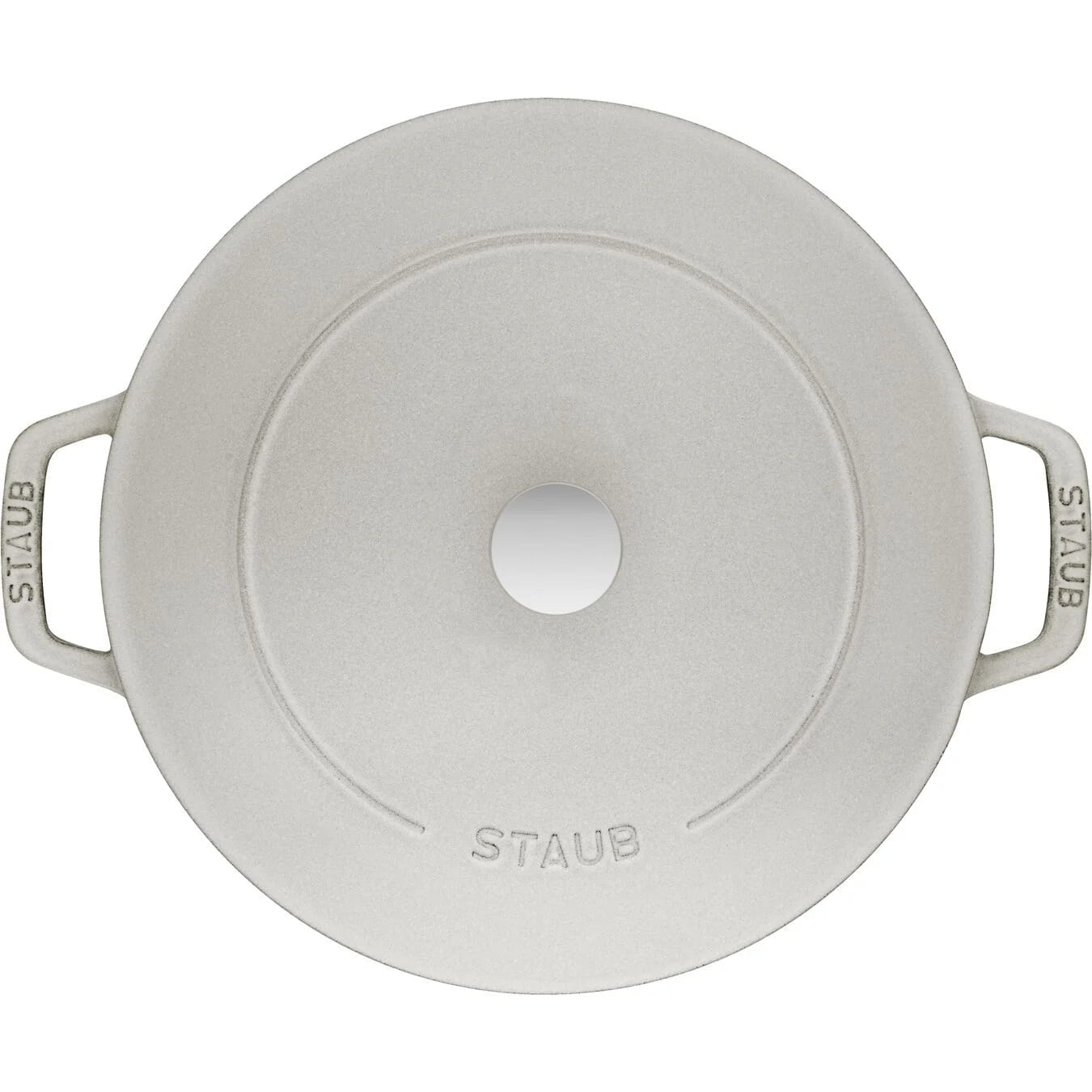 Staub Cocotte Kochtopfset 2-teilig Gusseisen rund 24 cm Weißer Trüffel