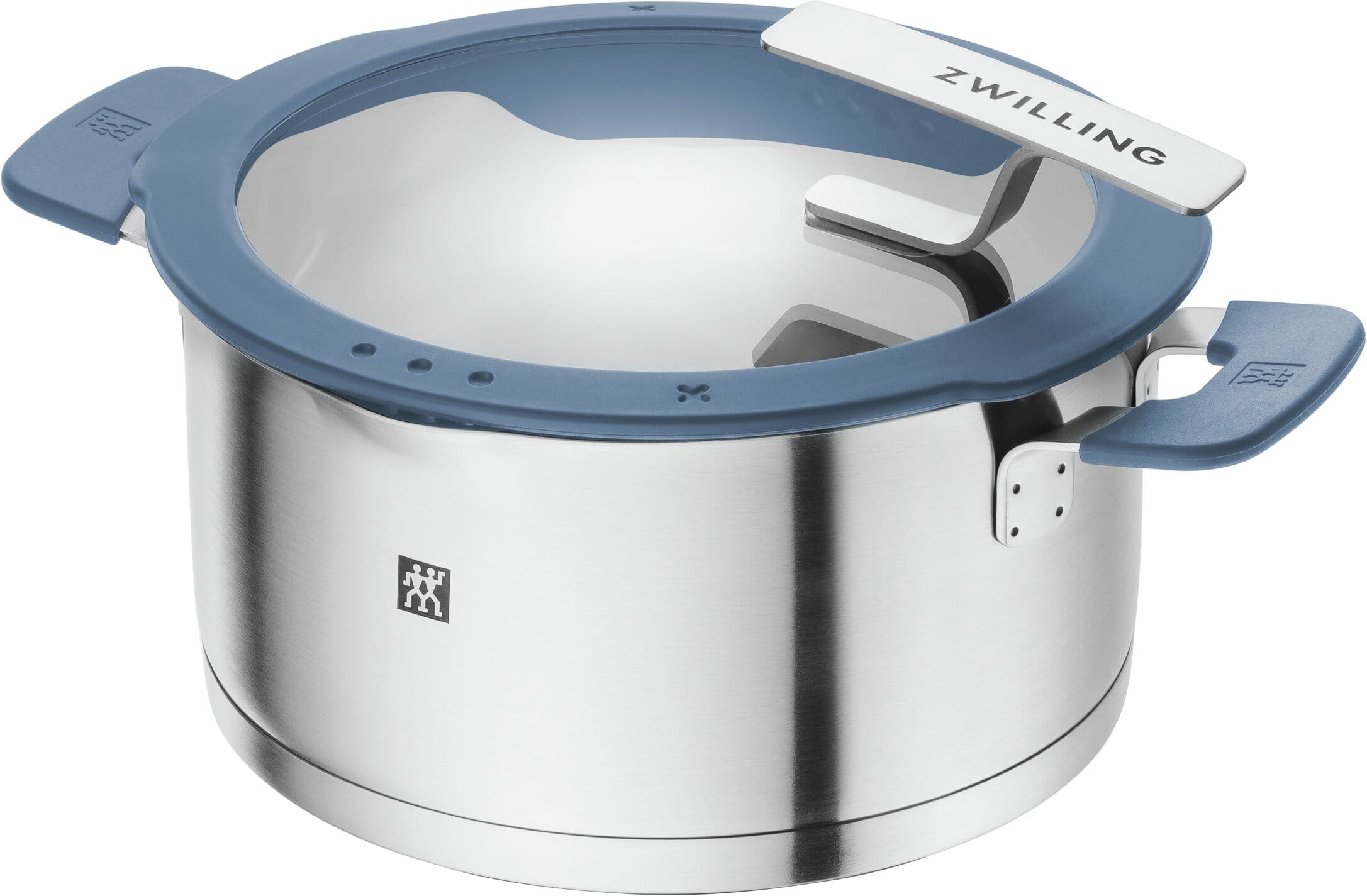 Zwilling Simplify Topfset Edelstahö Taubenblau Detailfoto
