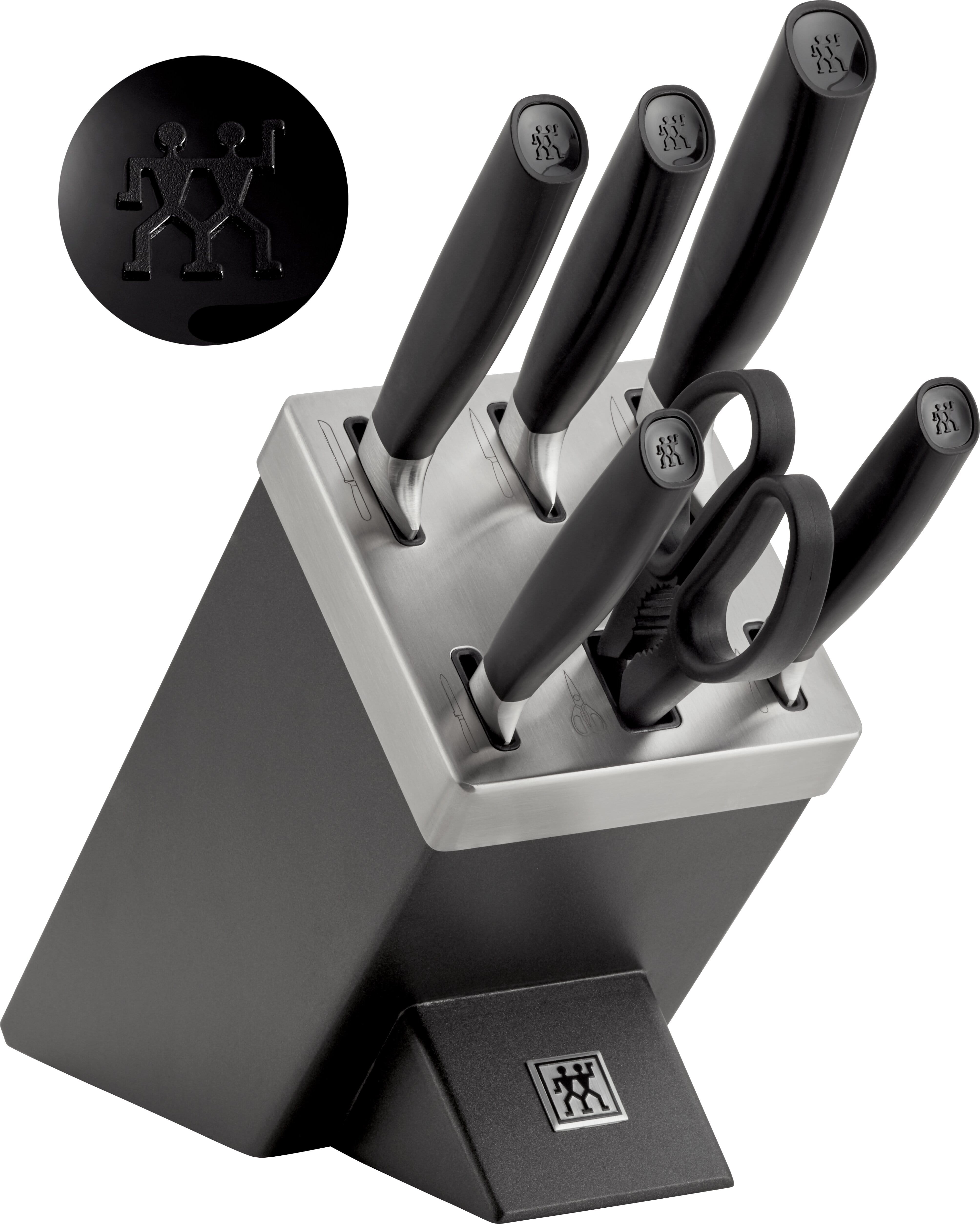 Zwilling All*Star Selbstschärfender Messerblock, 7-teilig, mit KIS Technologie, Anthrazit/Schwarz