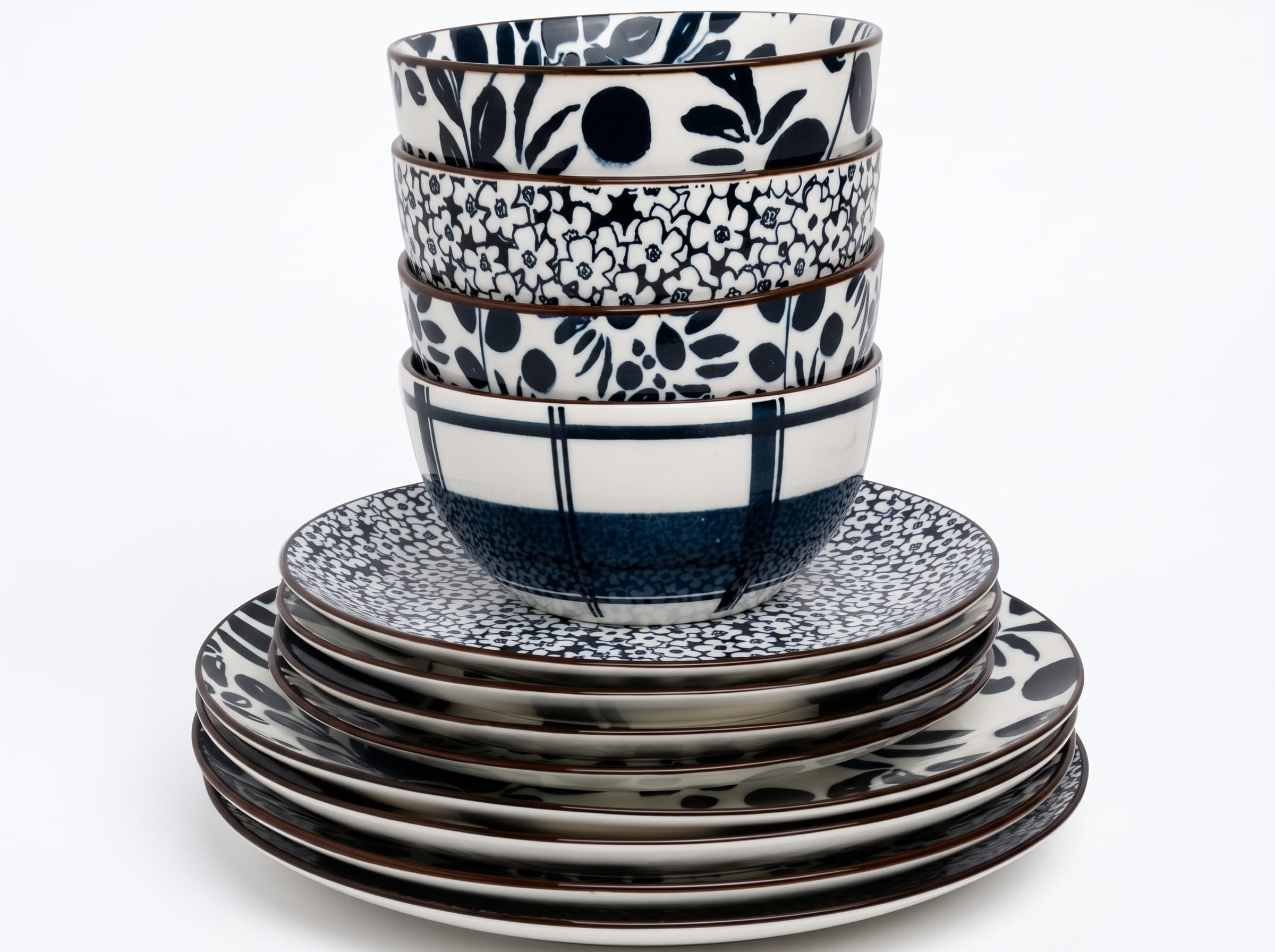 Dutch Floral Porzellan Blue Time Collection Geschenkset 12-teilig sortiert