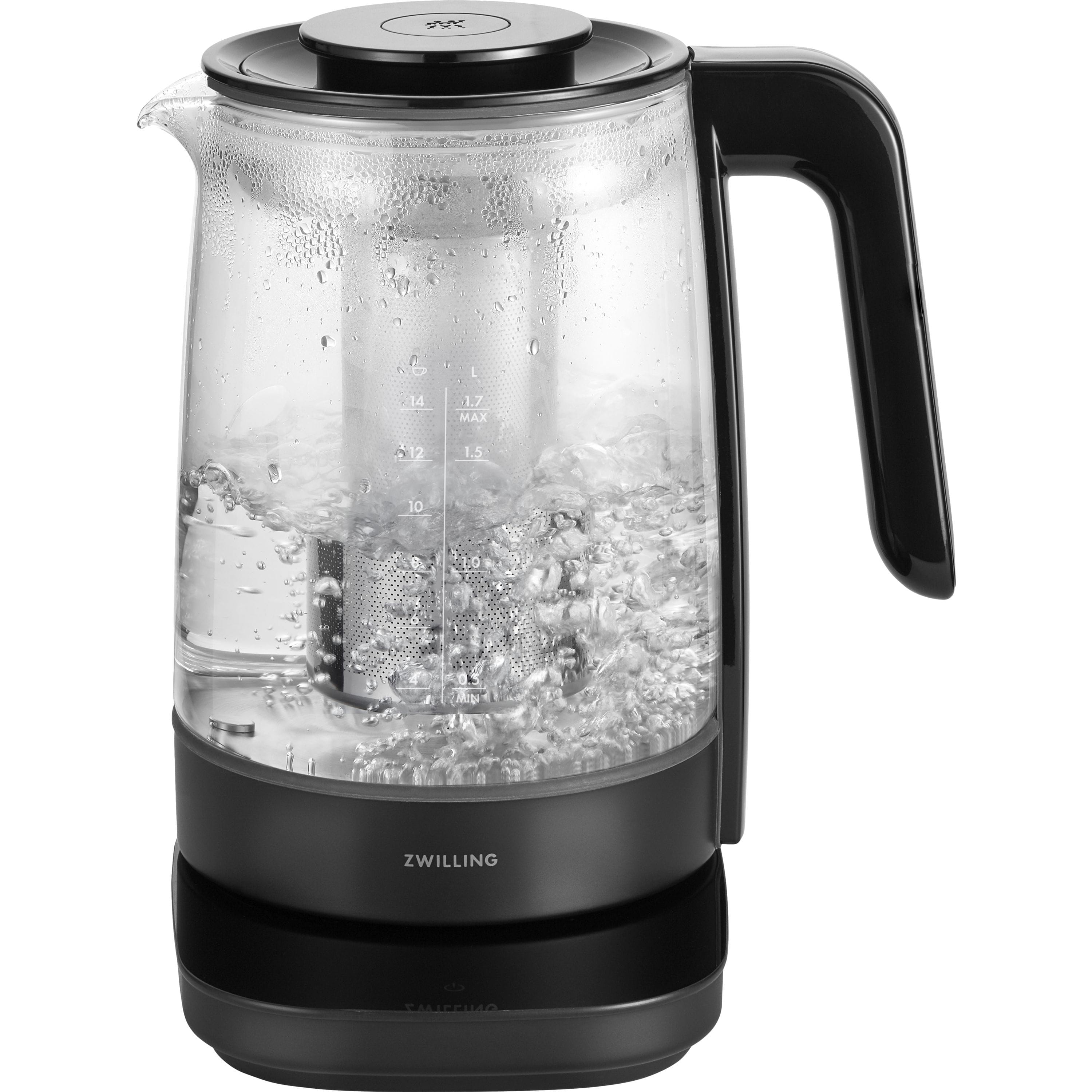 Zwilling Enfinigy Wasserkocher Pro mit Tee-Einsatz, Schwarz, 1,7 l