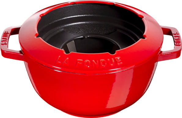 Staub Specialities Fondue Set, 20cm, kirschrot innen cremefarben