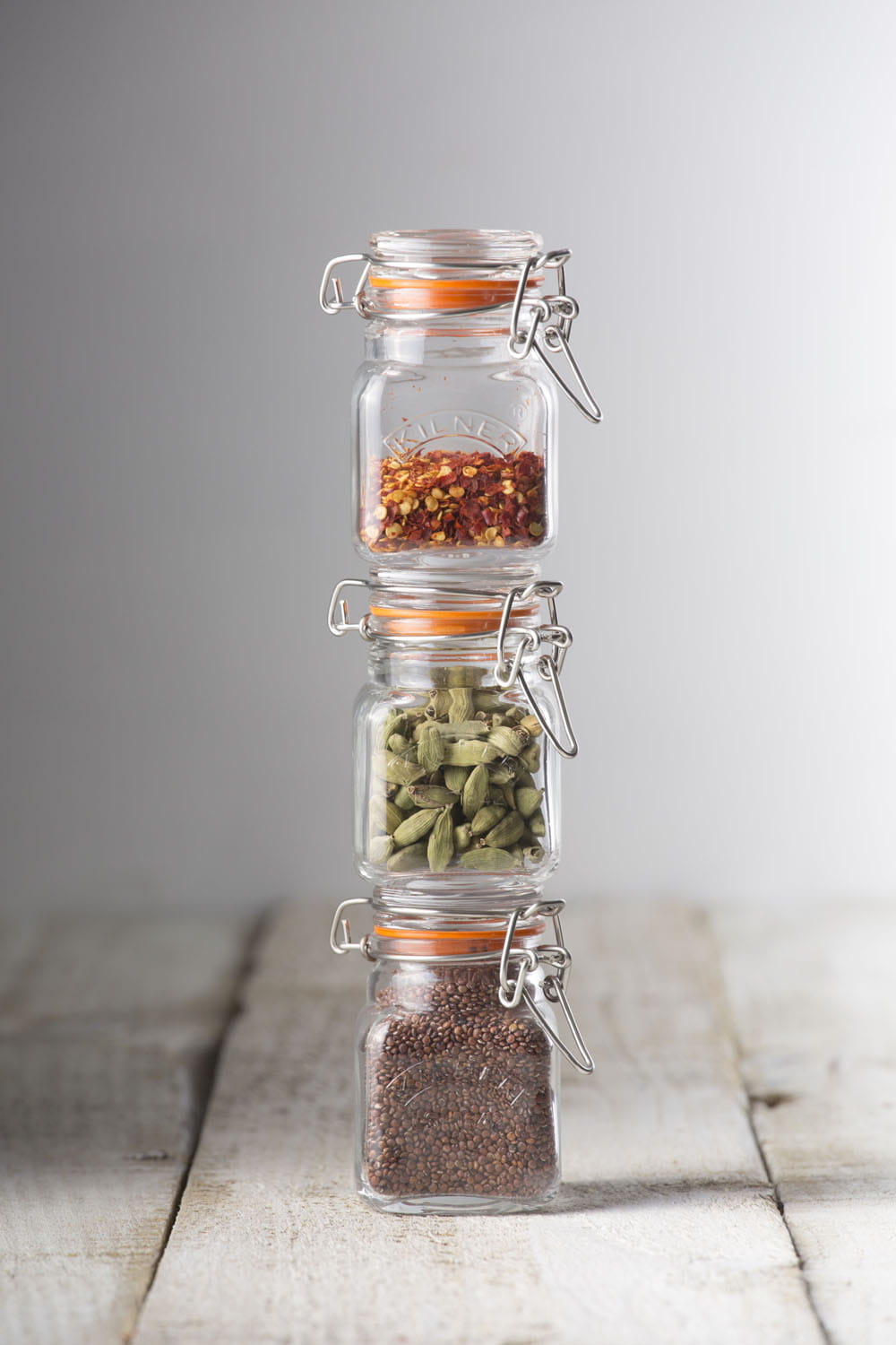 Kilner Quadratisches Gewürzglas mit Bügelverschluss 70 ml