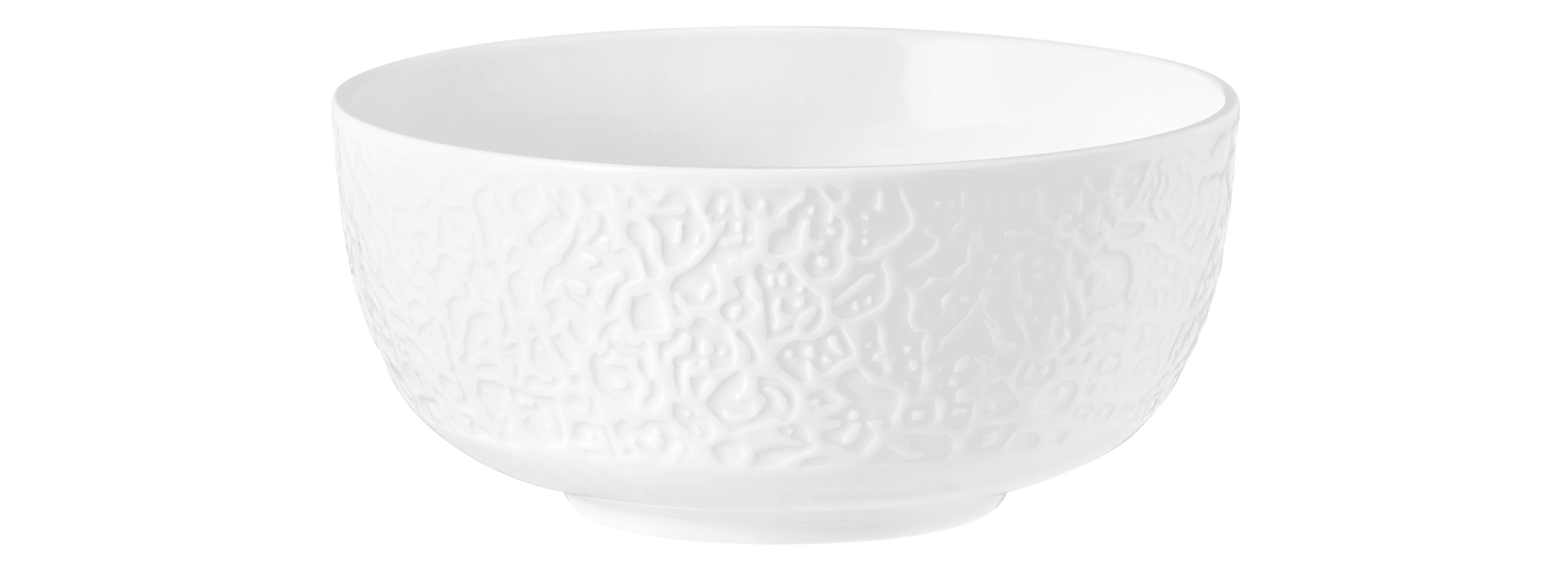 Seltmann Porzellan Nori Weiß Müslischale Relief 15 cm