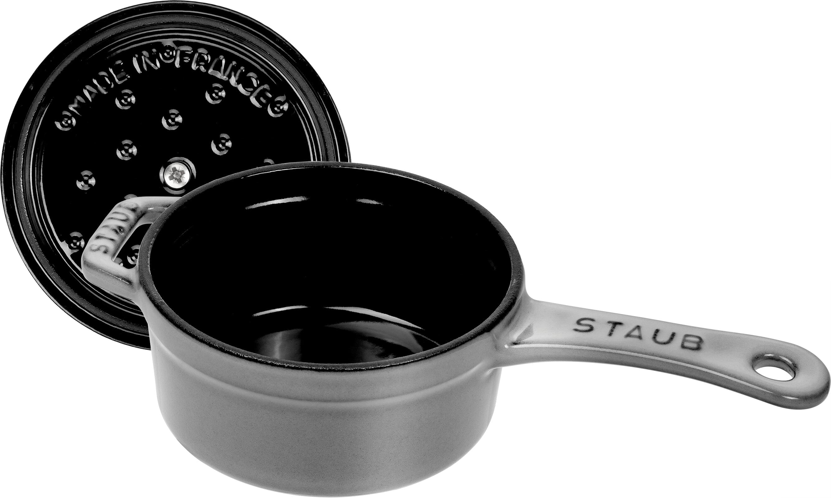 Staub Mini Formen kleine Kasserolle 10cm grau