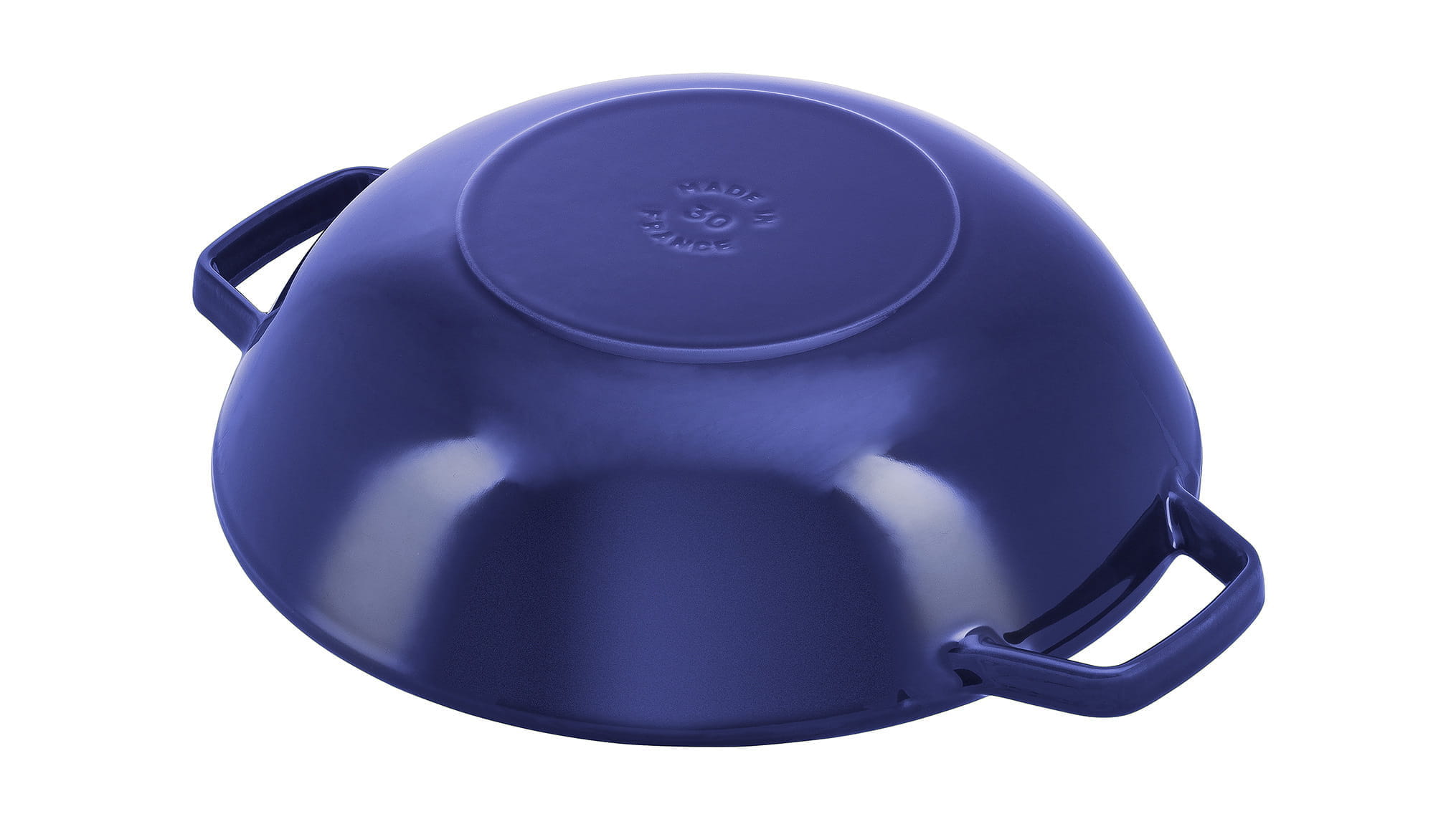 Staub Spezialitäten Wok mit Glasdeckel, 30 cm, Blau