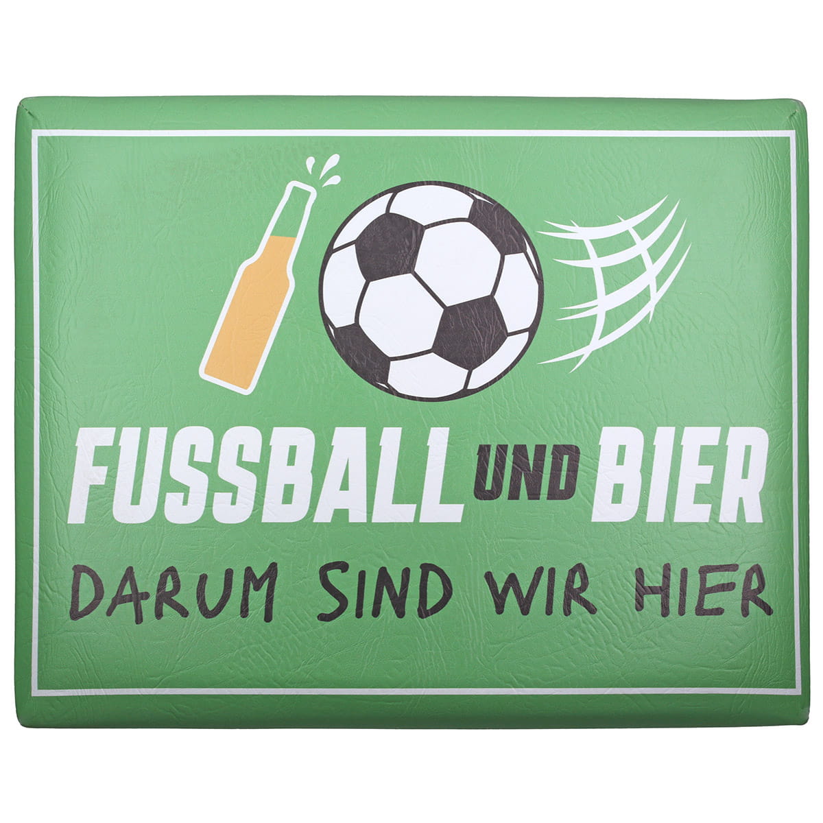 Gilde Sitzpolster für Getränke-/Bierkiste "Fussball & Bier" 34 x 44 cm