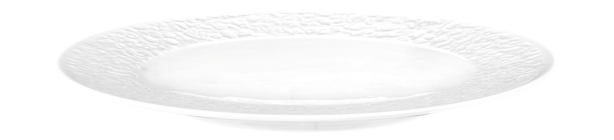 Seltmann Porzellan Nori Weiß Frühstücksteller Relief schmal rund 21 cm