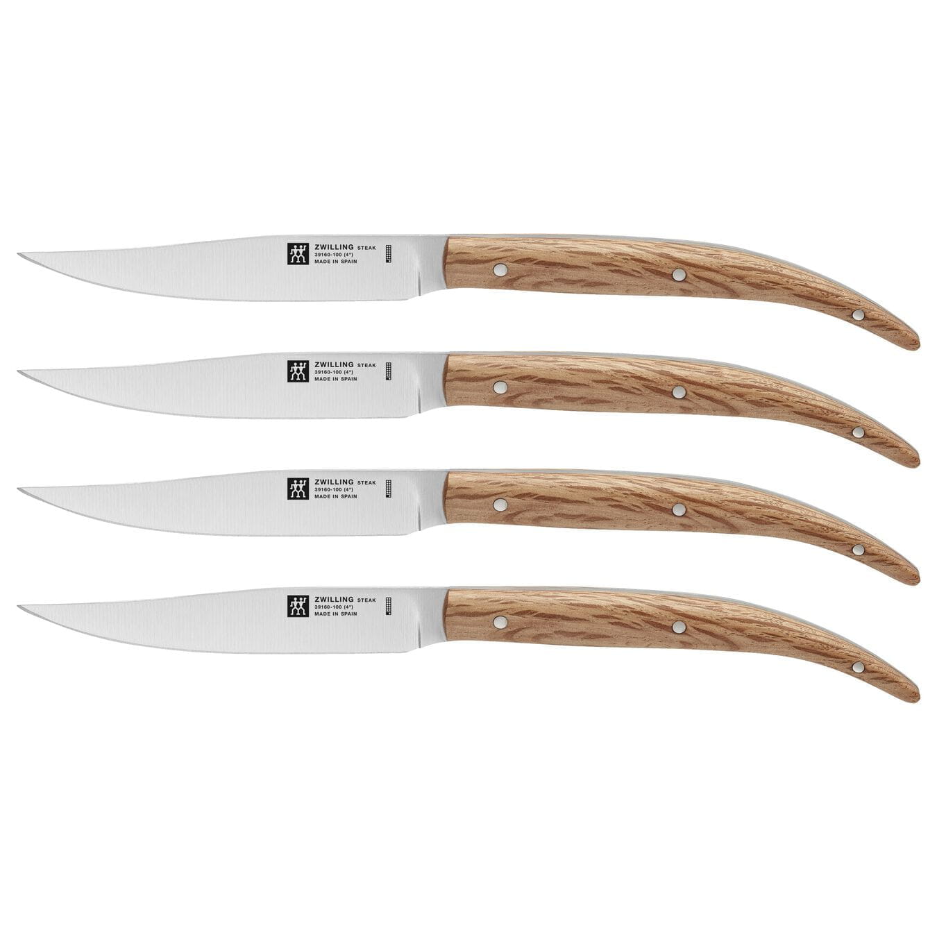 Zwilling Steak-Sets Steakmesserset Eiche 4-tlg