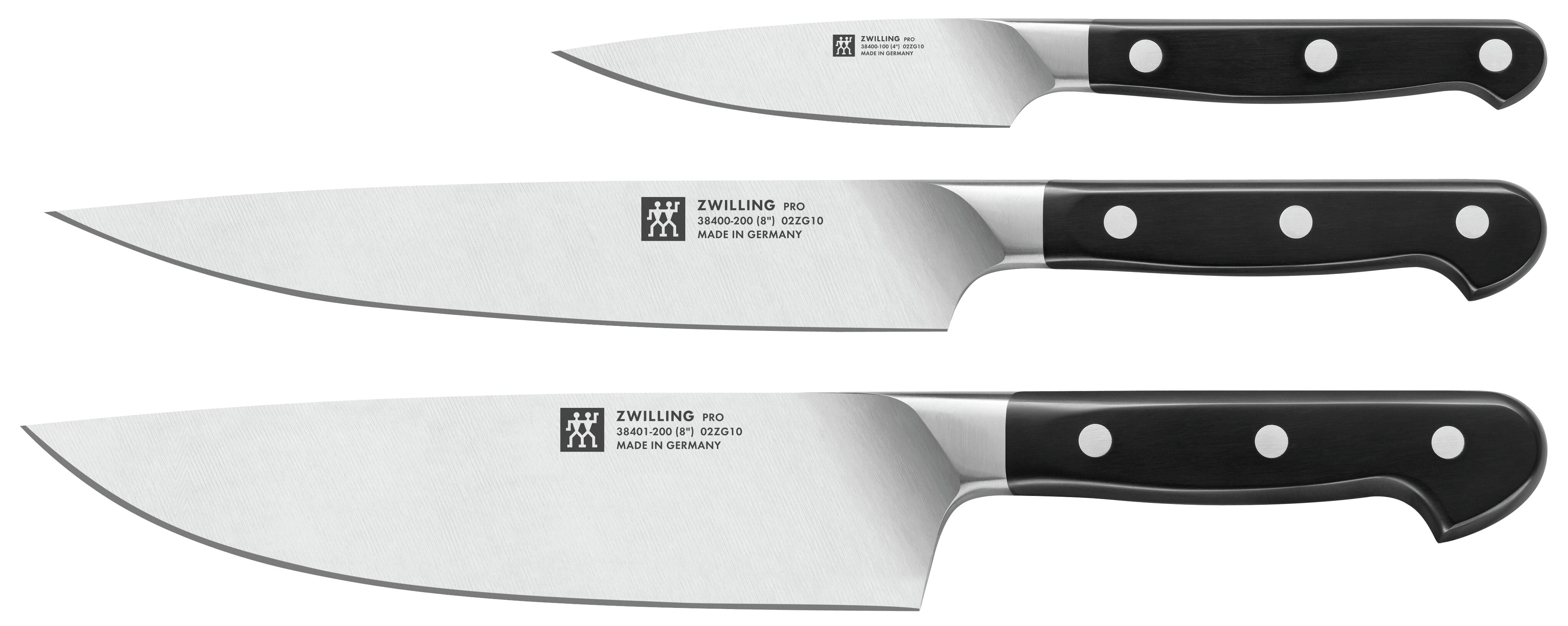 Zwilling Pro Messerset, 3-tlg. Spick-, Fleisch- & Kochmesser