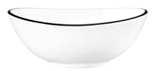 Seltmann Porzellan Modern Life Black Line Bowl oval M5306 12 cm Seitenansicht