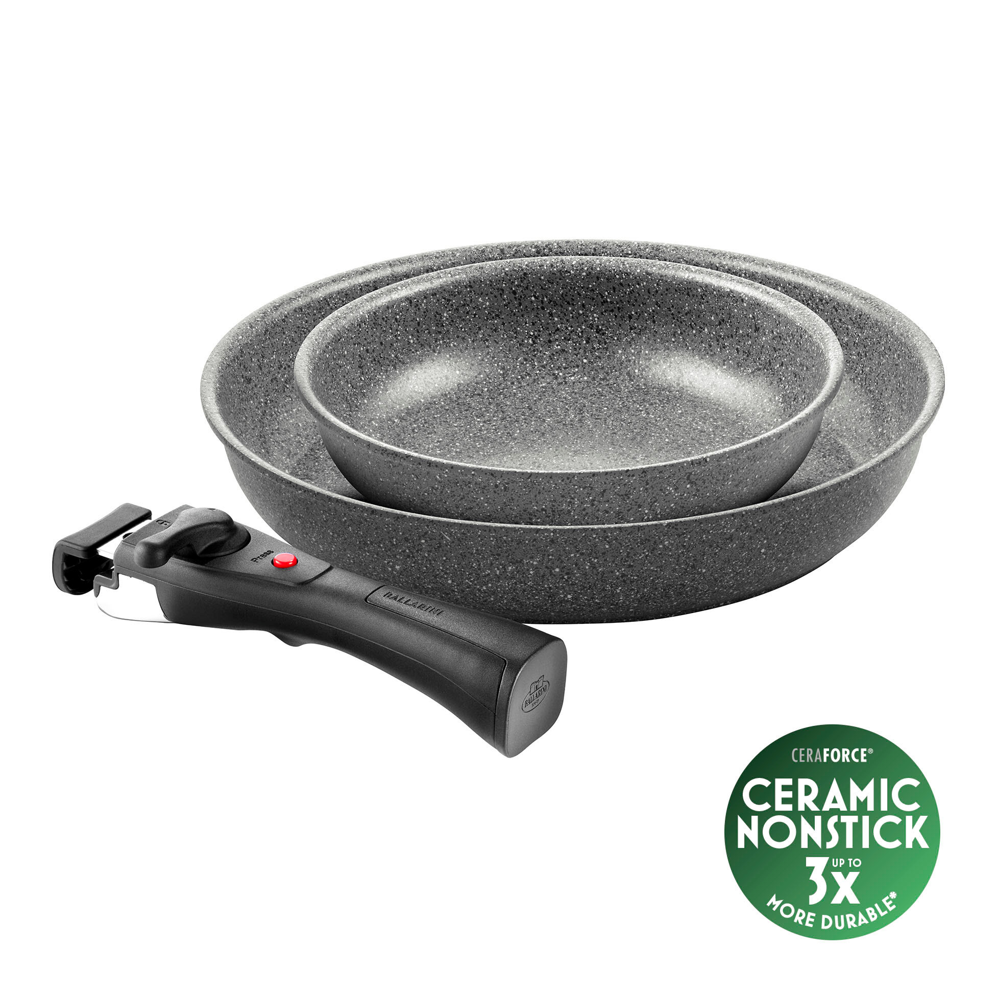 Ballarini Torre Bratpfannenset 3-tlg., rund, Aluminium, Keramische Antihaftbeschichtung