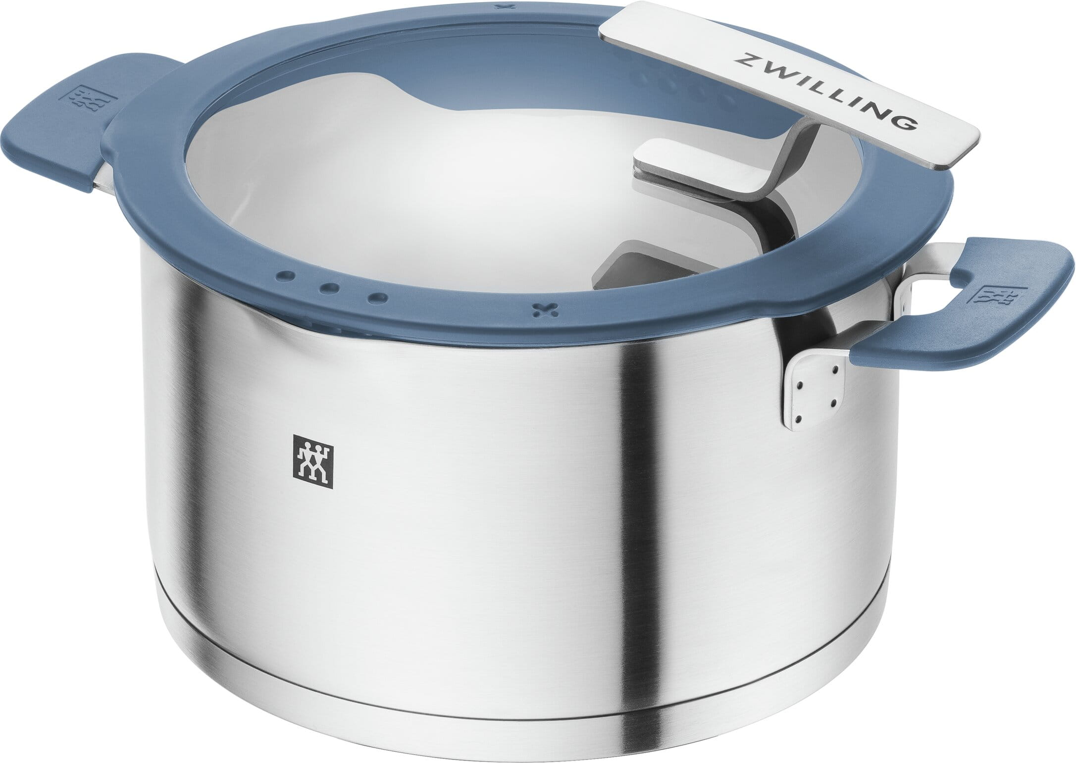 Zwilling Simplify Topfset Edelstahö Taubenblau Detailfoto