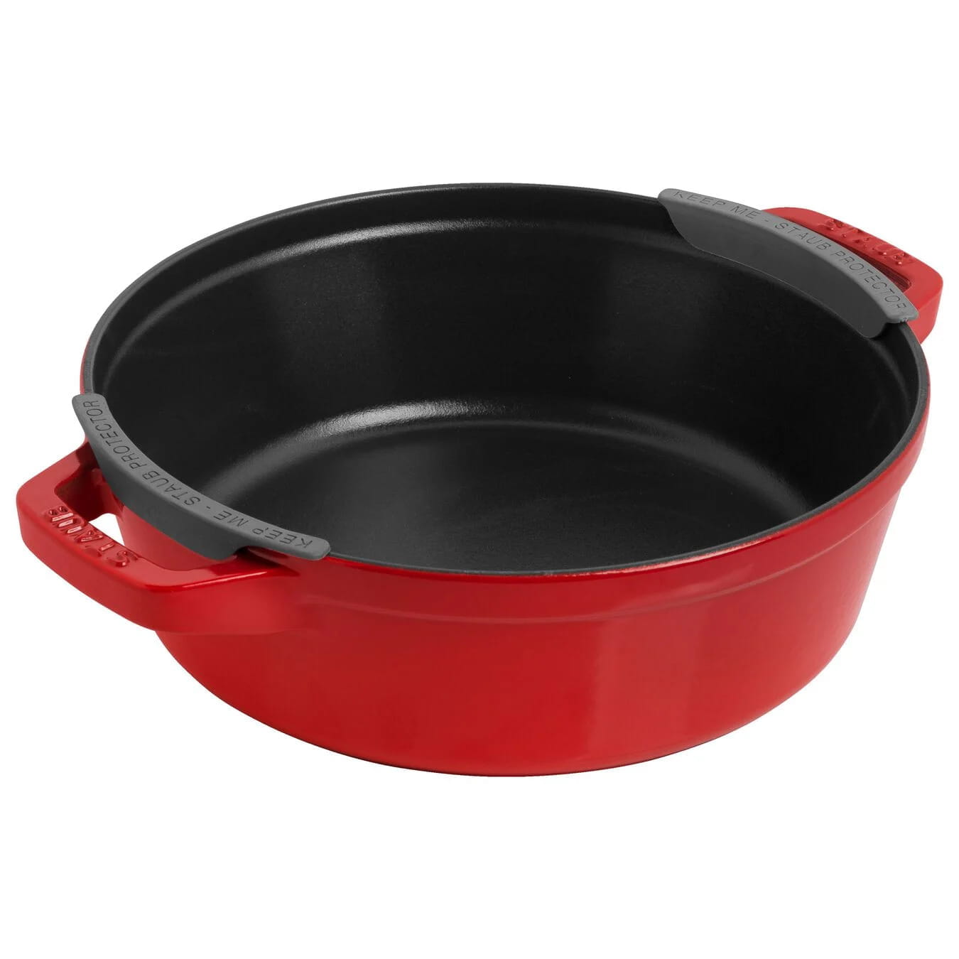 Staub Cocotte Kochtopfset 3-teilig Gusseisen rund 24 cm Kirschrot