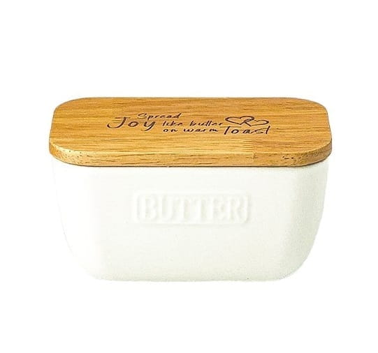 Scottish Butterdose - Spread Joy, Weiß 14,5 x 9 cm