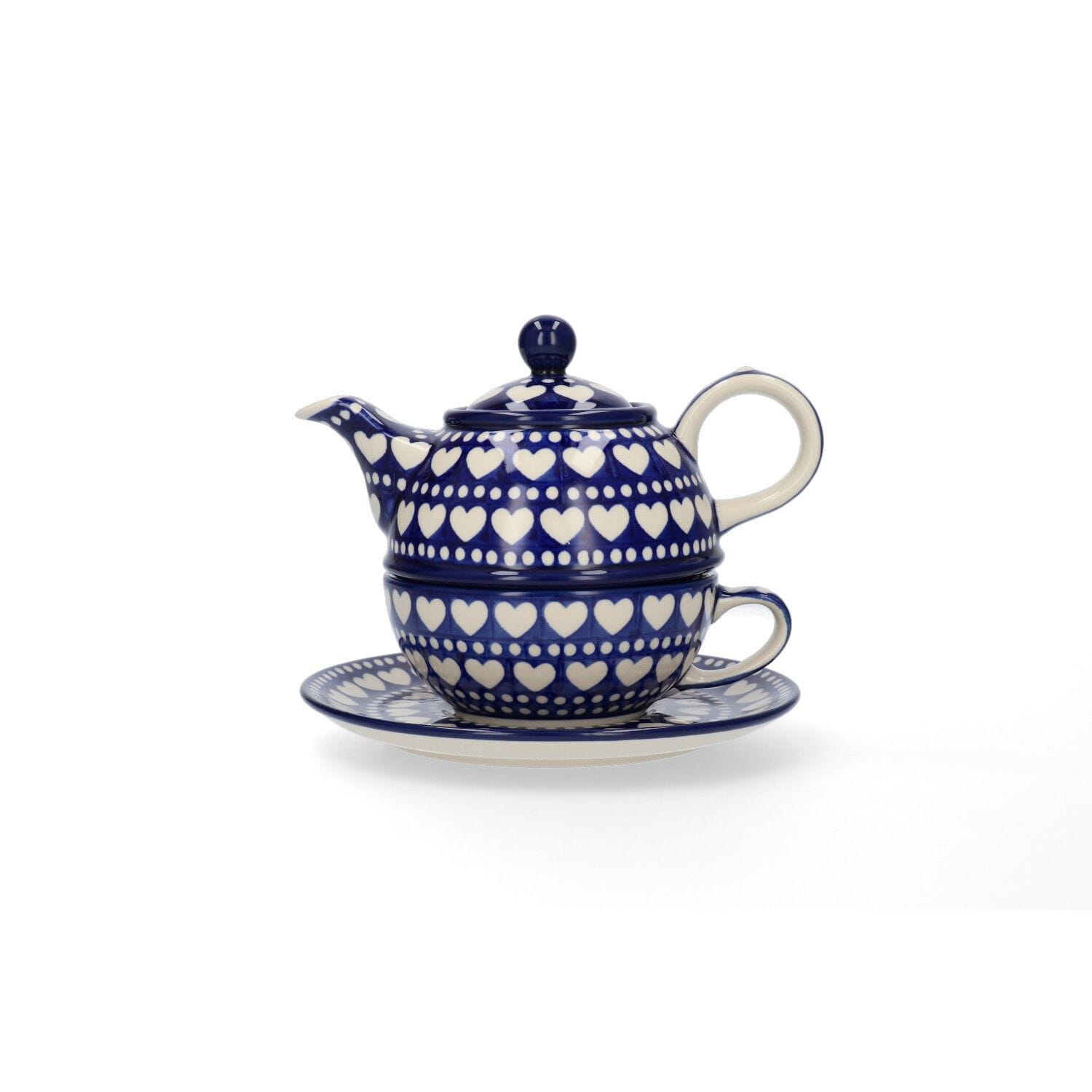 Bunzlau Castle Keramik Set Tea for One 600 ml - Blue Valentine
