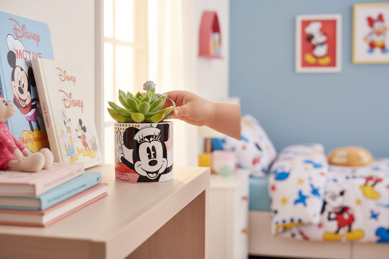 Disney Gilde Porzellan Übertopf / Pflanztopf Minnie