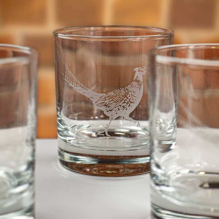Scottish 2 Whiskybecher / Tumbler - Fasan  Ø 8,5 cm