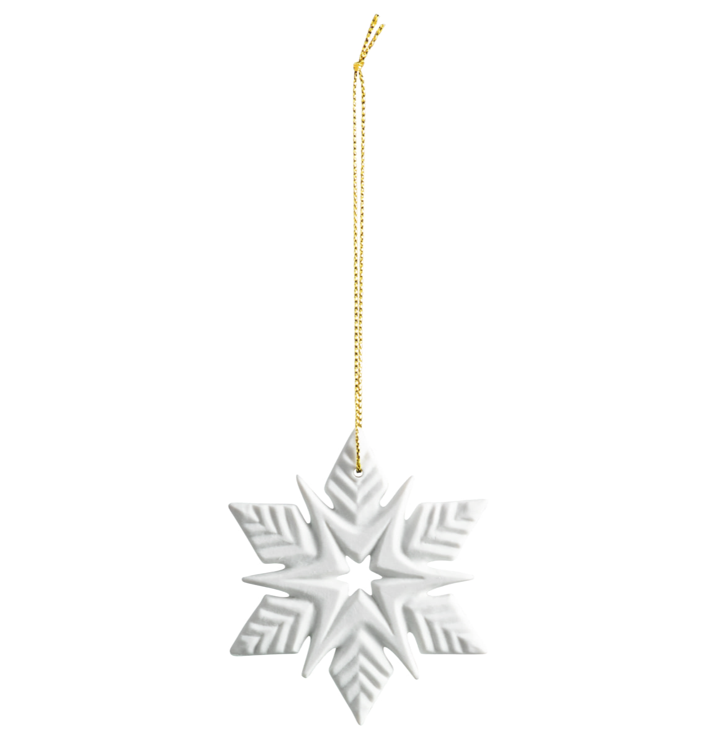 Seltmann Porzellan Weihnachtsanhänger "Weihachtsschmuck Stern" Ø 8 cm, Weiß