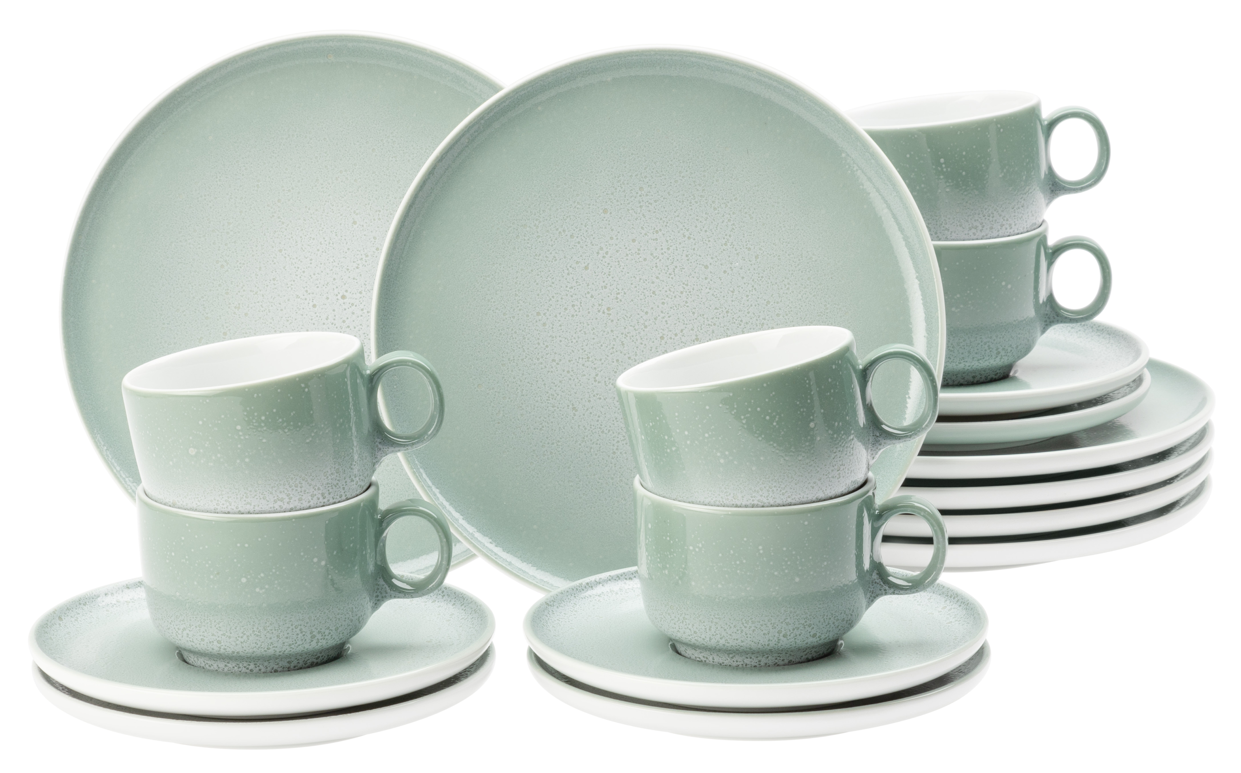 Seltmann Porzellan Sento Home Aura mint Kaffeeservice 18-teilig