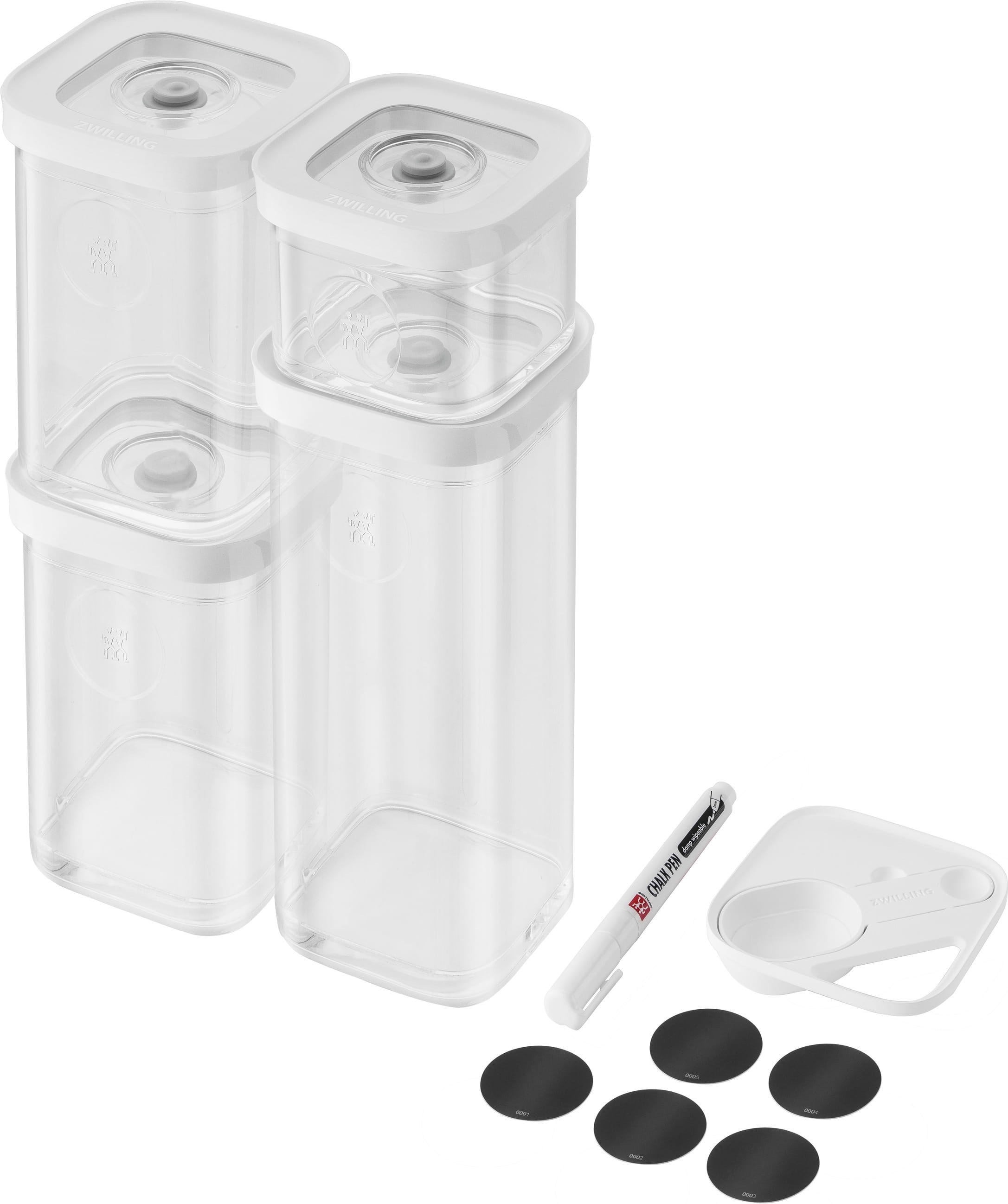 Zwilling Fresh & Save Cube Vakuum Boxset S 6-tlg. Kunststoff Transparent-Weiß