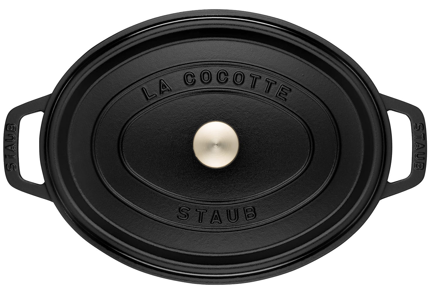 Staub Cocotte Bräter Gusseisen oval 41cm schwarz
