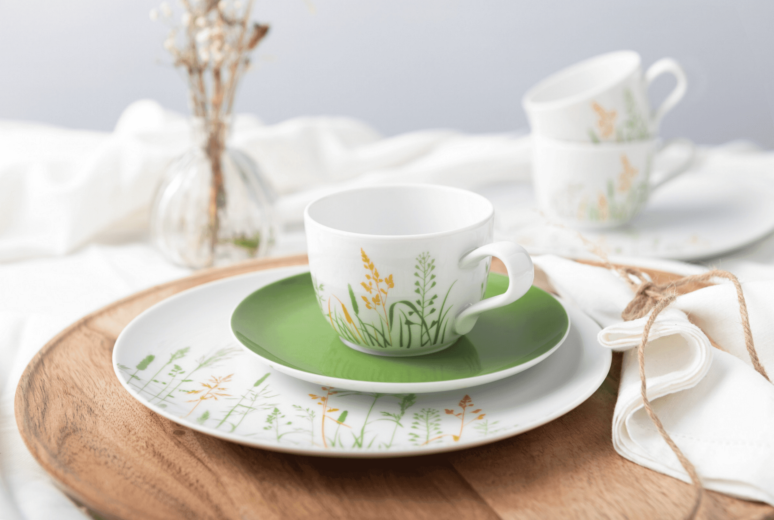 Seltmann Porzellan Liberty Meadow Grasses Green Kaffeeservice 18-teilig