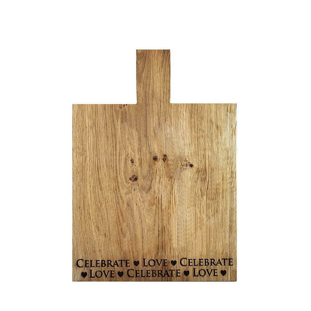 Scottish Eiche Servier-"Paddel" mittel - Love & Celebrate 35 x 25 cm