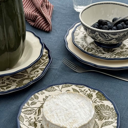 Laura Ashley Porzellan Hedingham Solid Blue Geschenkset 2 Teller Ø 27 cm