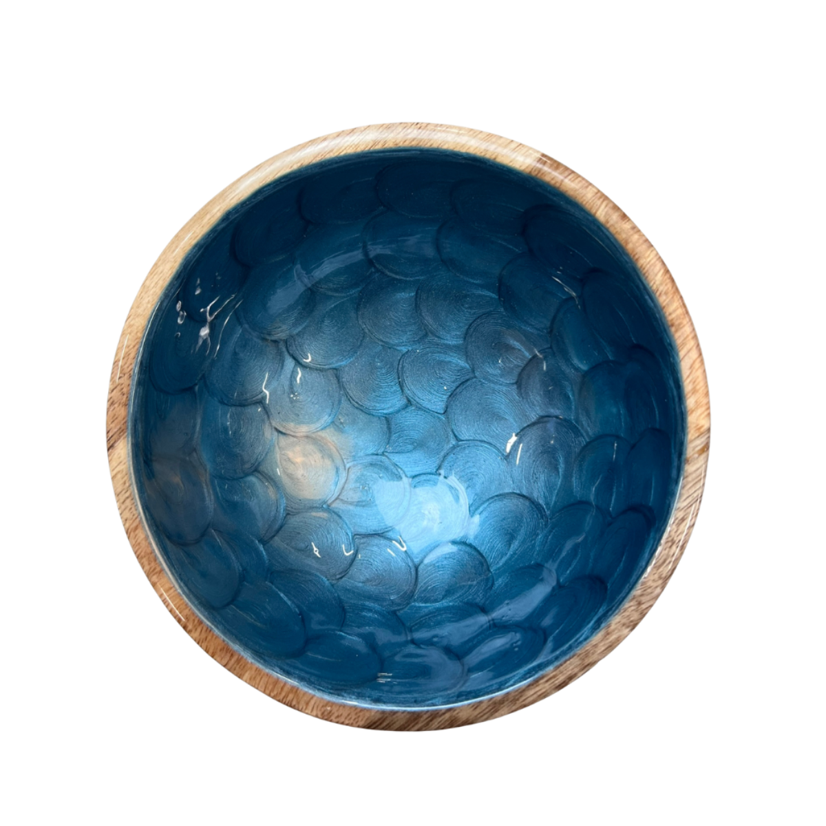 byRoom Mangoholz Schüssel Pearl Blue Ø 18 cm