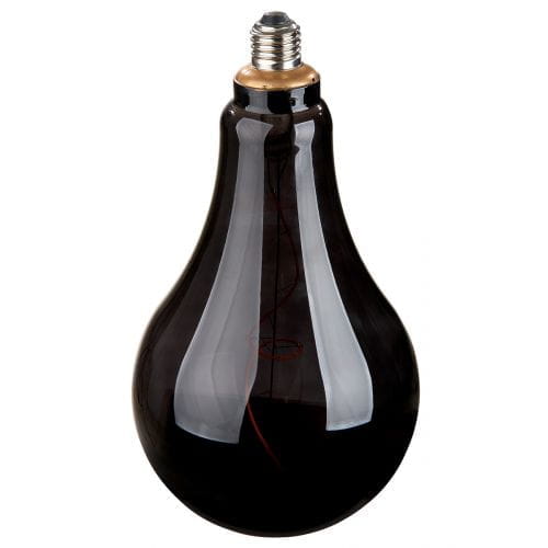 Gilde LED Leuchtmittel "Glühbirne, Bulb", Glas, schwarz, Ø 18 cm - 30 cm