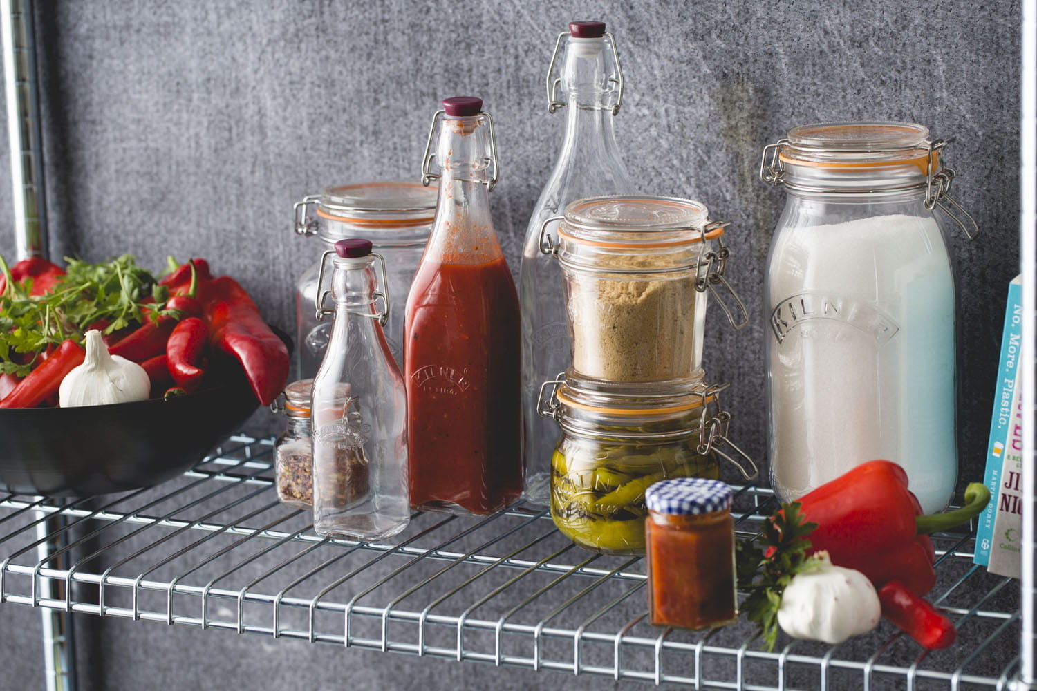 Kilner Quadratische Bügelverschluss Flasche, 0.55 Liter