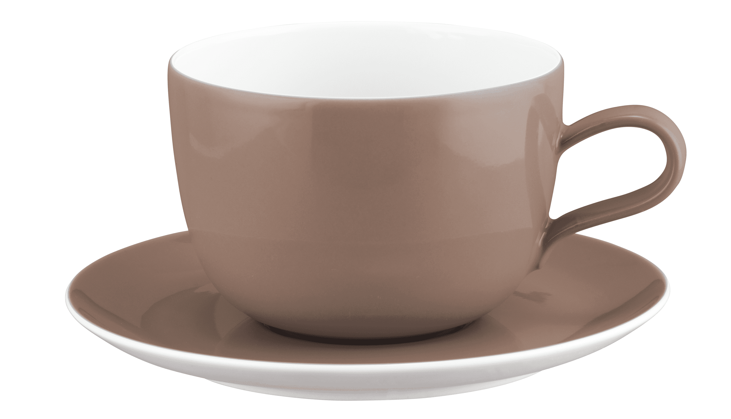 Seltmann Porzellan Liberty Pure Colors cocoa brown Milchkaffeeobertasse 0,38 l mit Untere