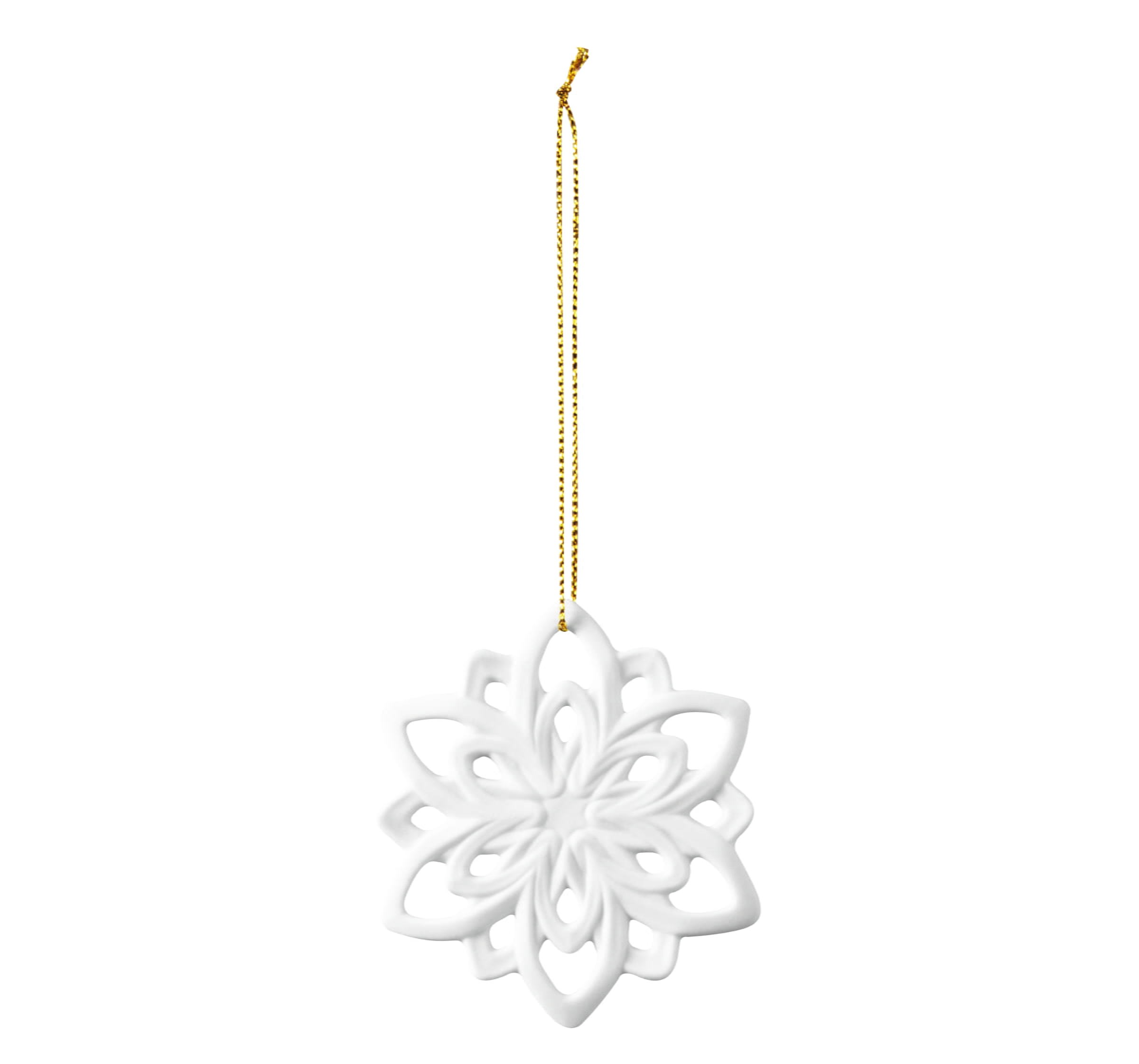 Seltmann Weihnachtsanhänger "Stern, Schneeflocke", 8 cm, Weiß