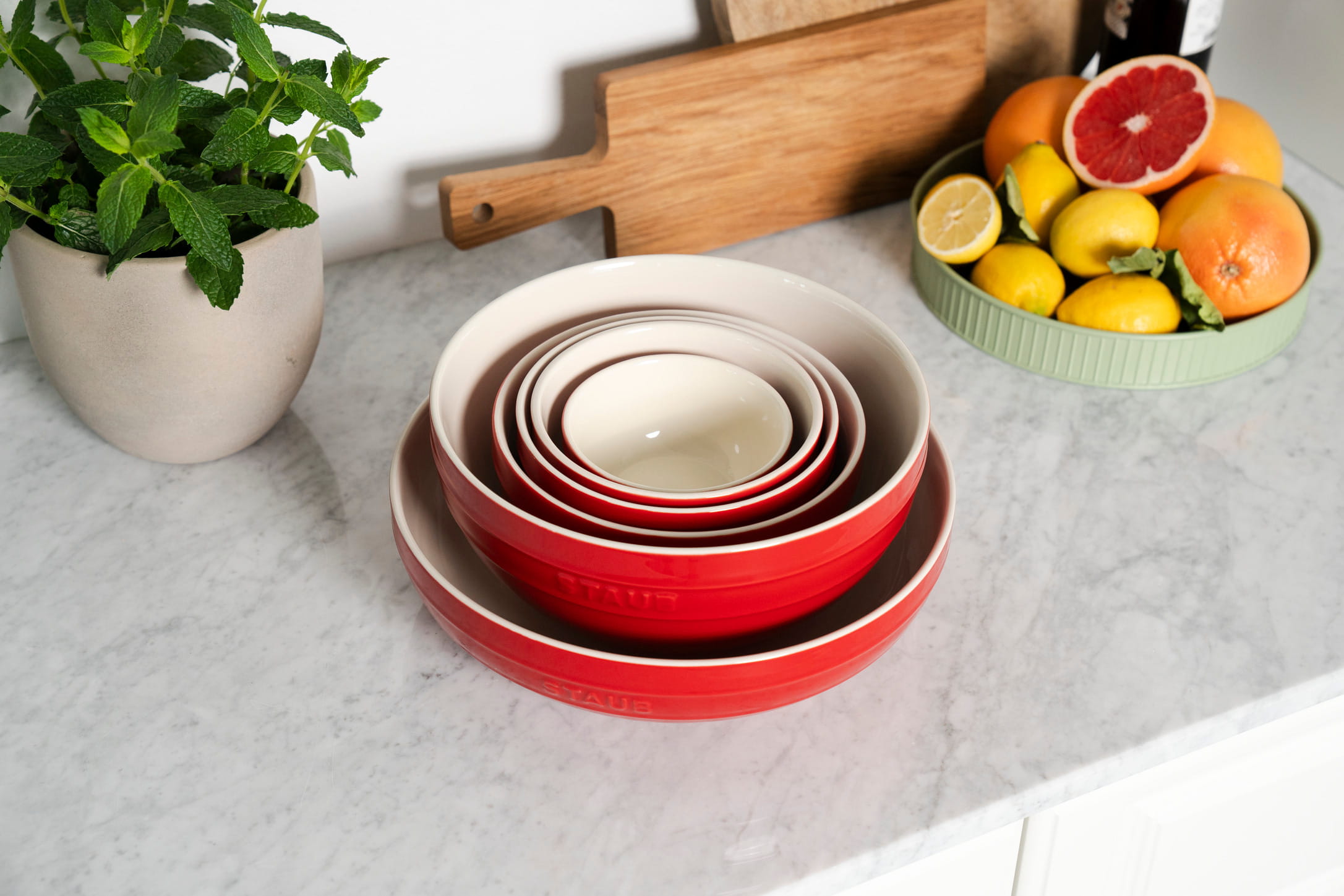 Staub Keramik Schüssel 18 cm Kirschrot