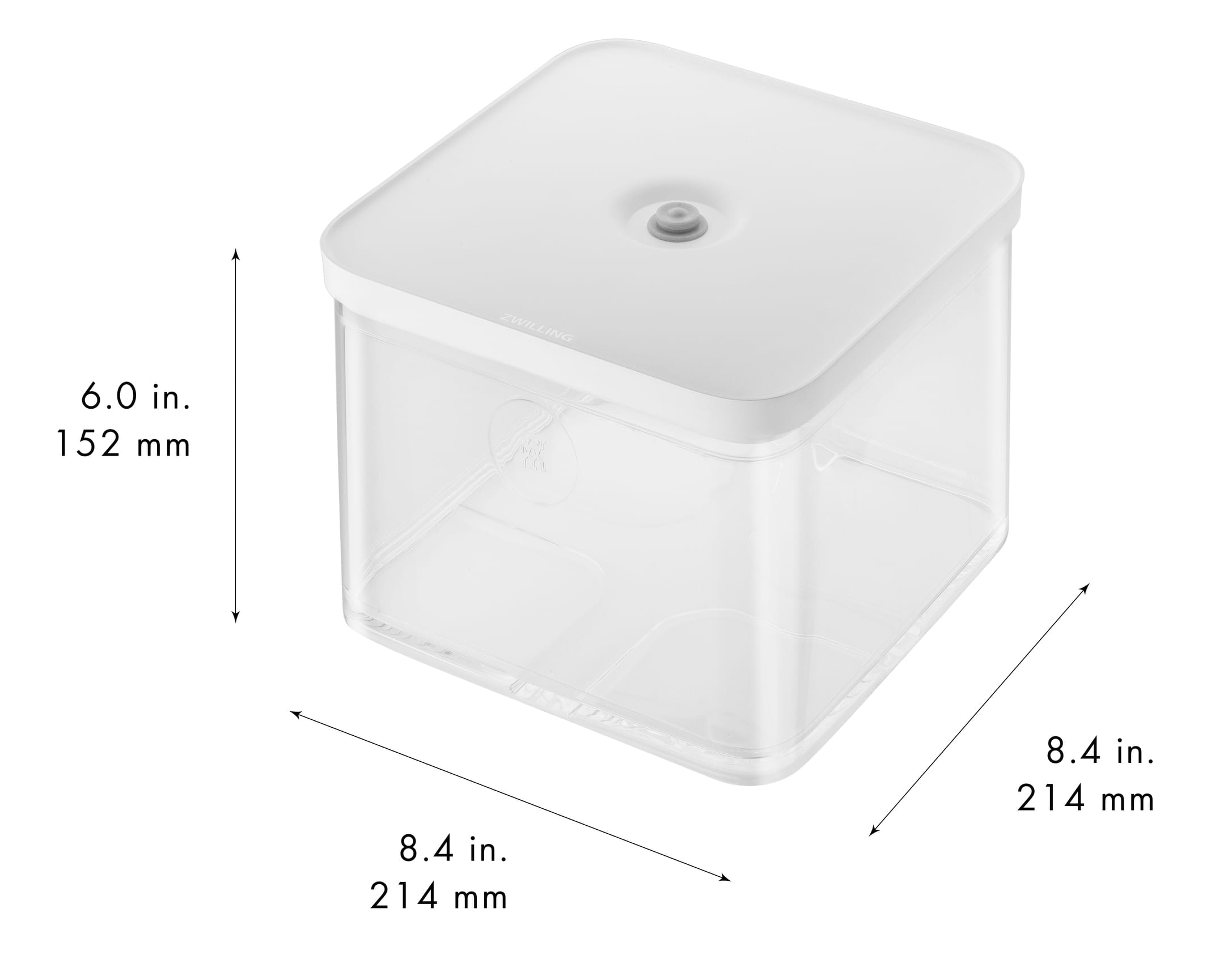 Zwilling Fresh & Save Cube Box 2L, Transparent-Weiß
