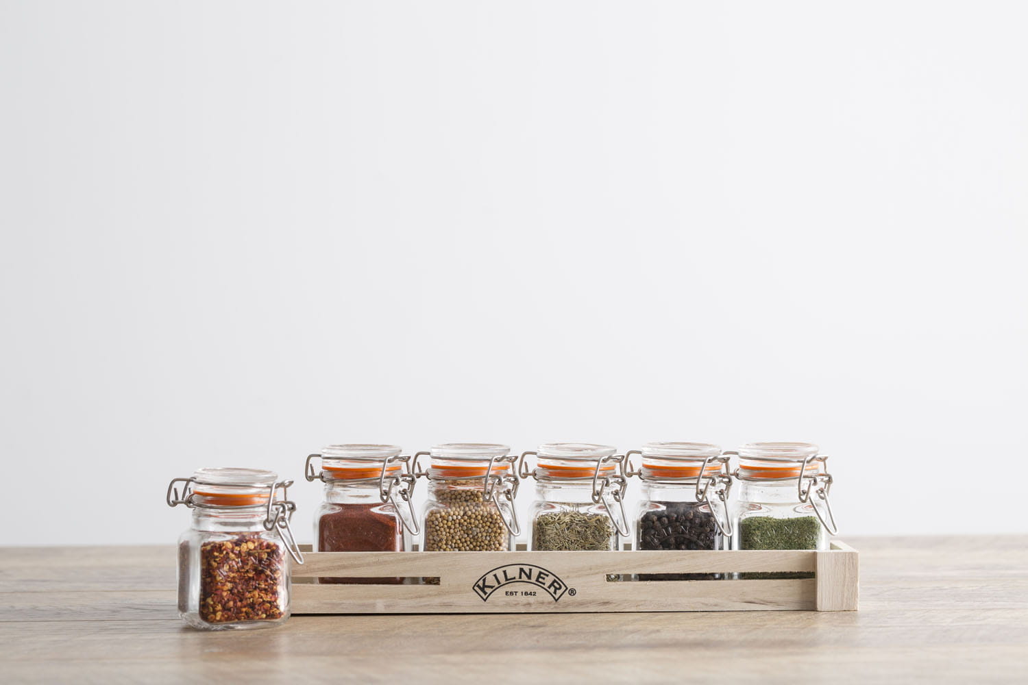 Kilner Quadratisches Gewürzglas mit Bügelverschluss 70 ml