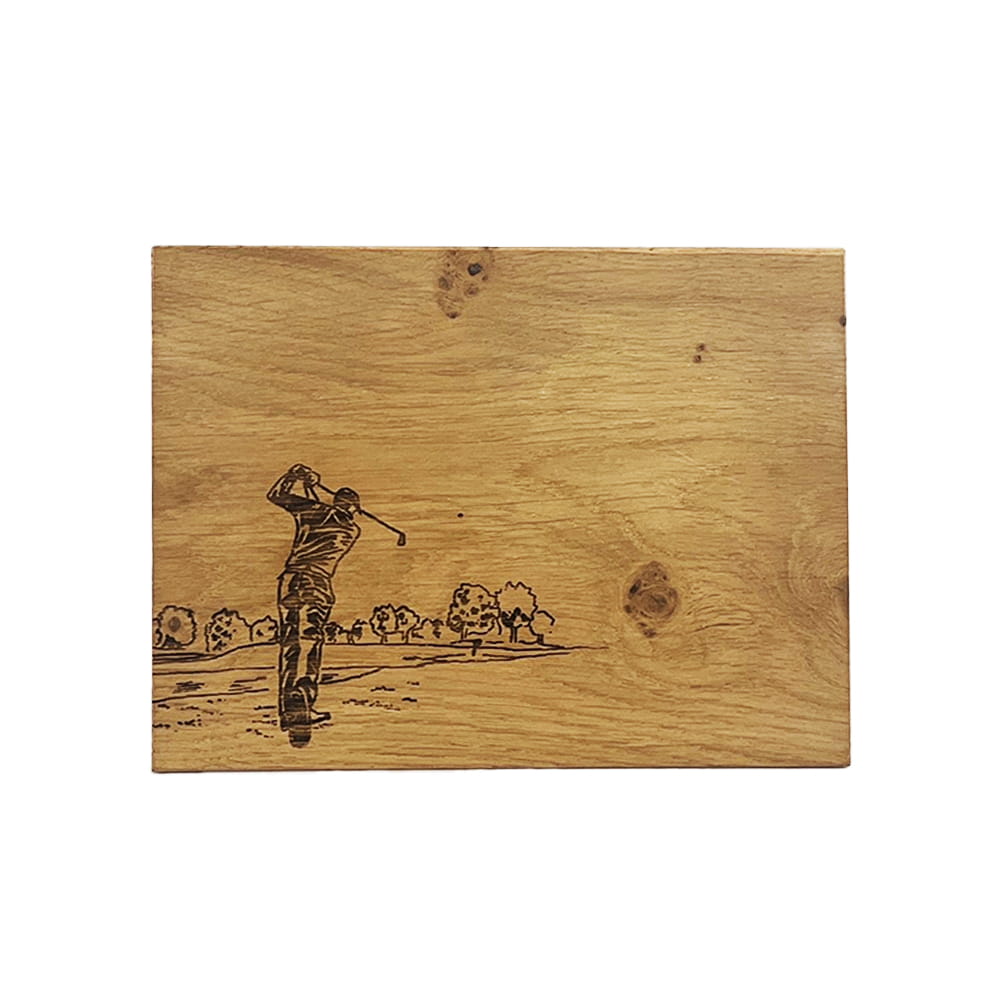 Scottish Eiche Frühstücksbrettchen - Golf 20 x 15 cm