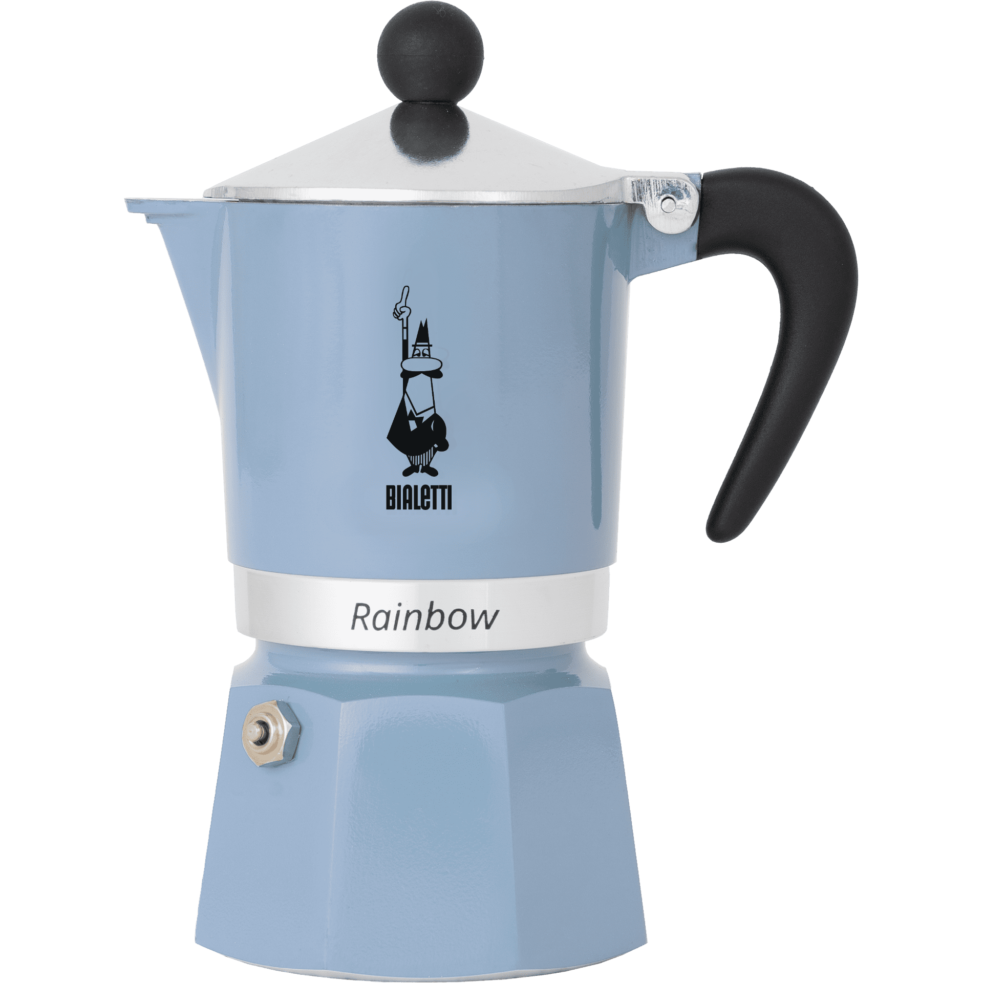 Bialetti Espressokocher Primavera Rainbow 3 Tassen blau